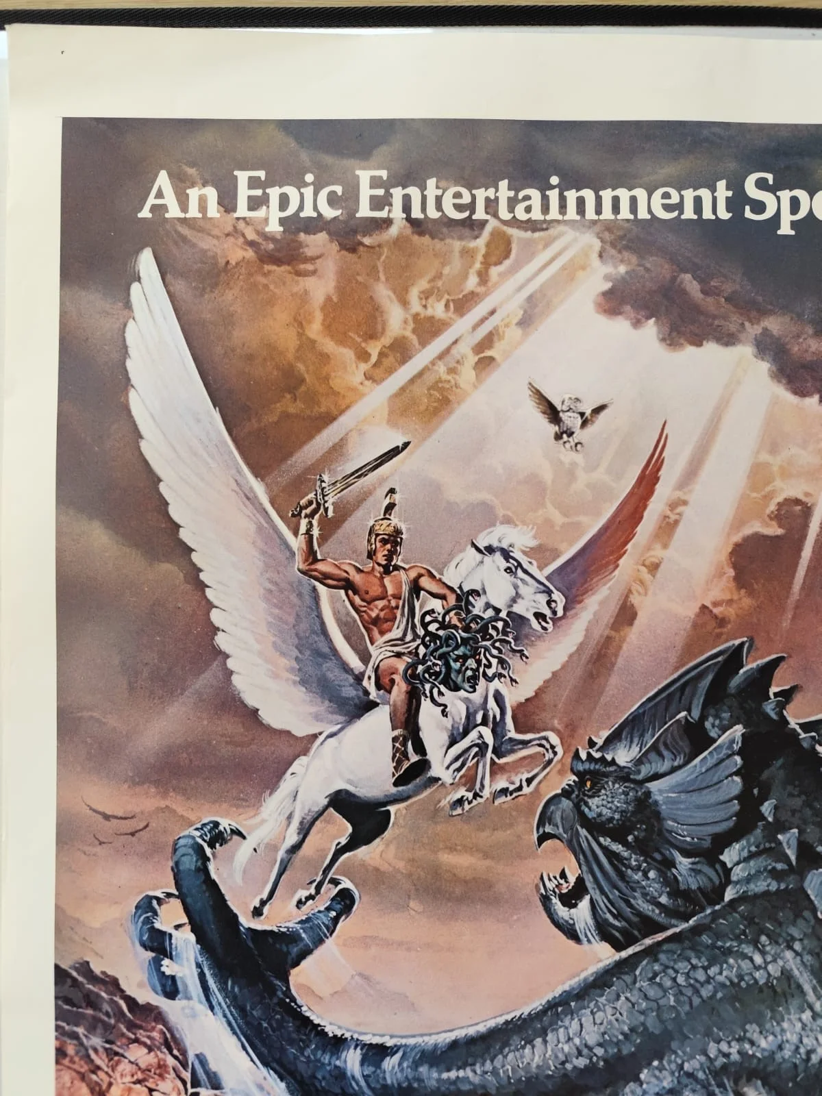 🎯 Clash of the Titans (1981) Blue‑Style Adv – Unfolded – Light Border Creasing, изображение 2