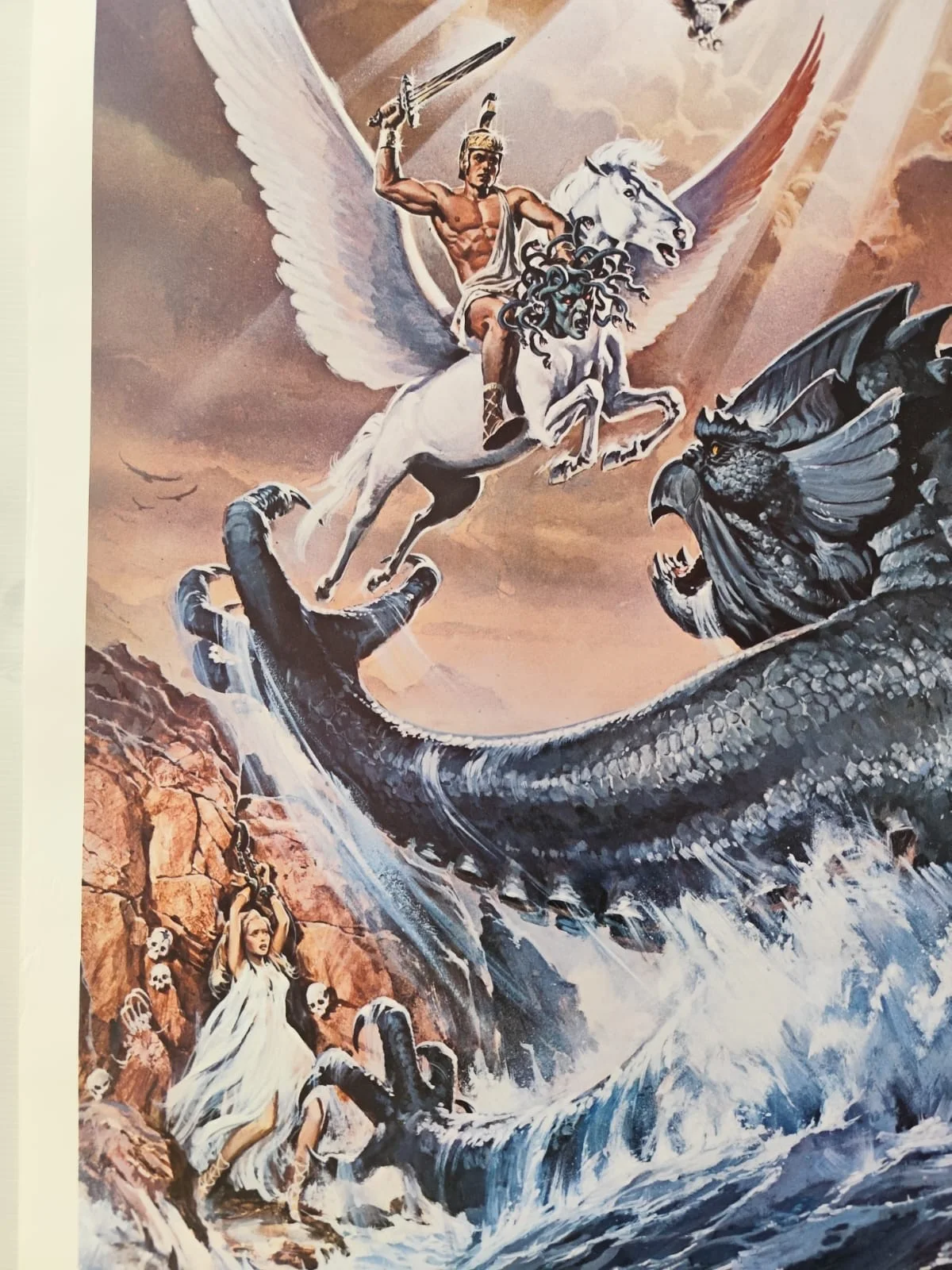 🎯 Clash of the Titans (1981) Blue‑Style Adv – Unfolded – Light Border Creasing, изображение 5