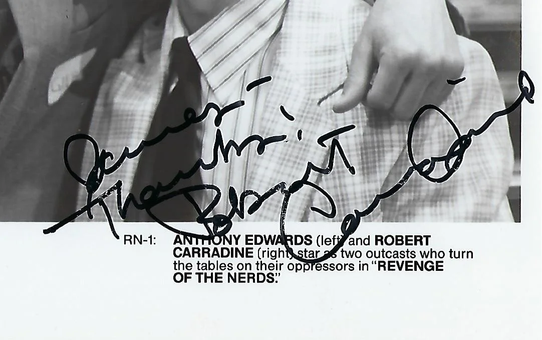 Robert Carradine — Robert Carradine signed Promo Photo w/Anthony Edwards Revenge of the Nerds, изображение 2