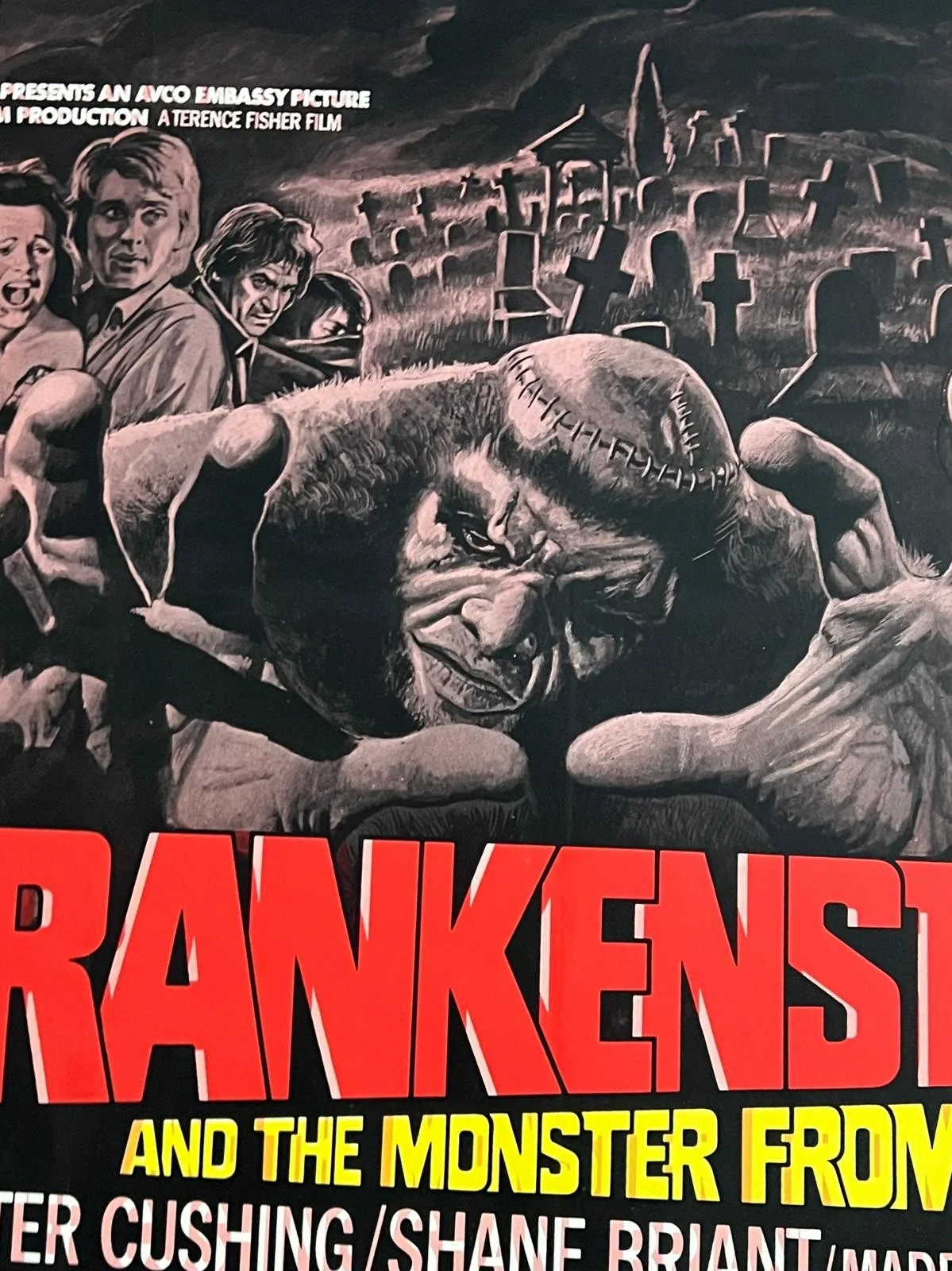 Frankenstein And The Monster From Hell British Quad LINEN BACKED 1974 w/CERT, image 4