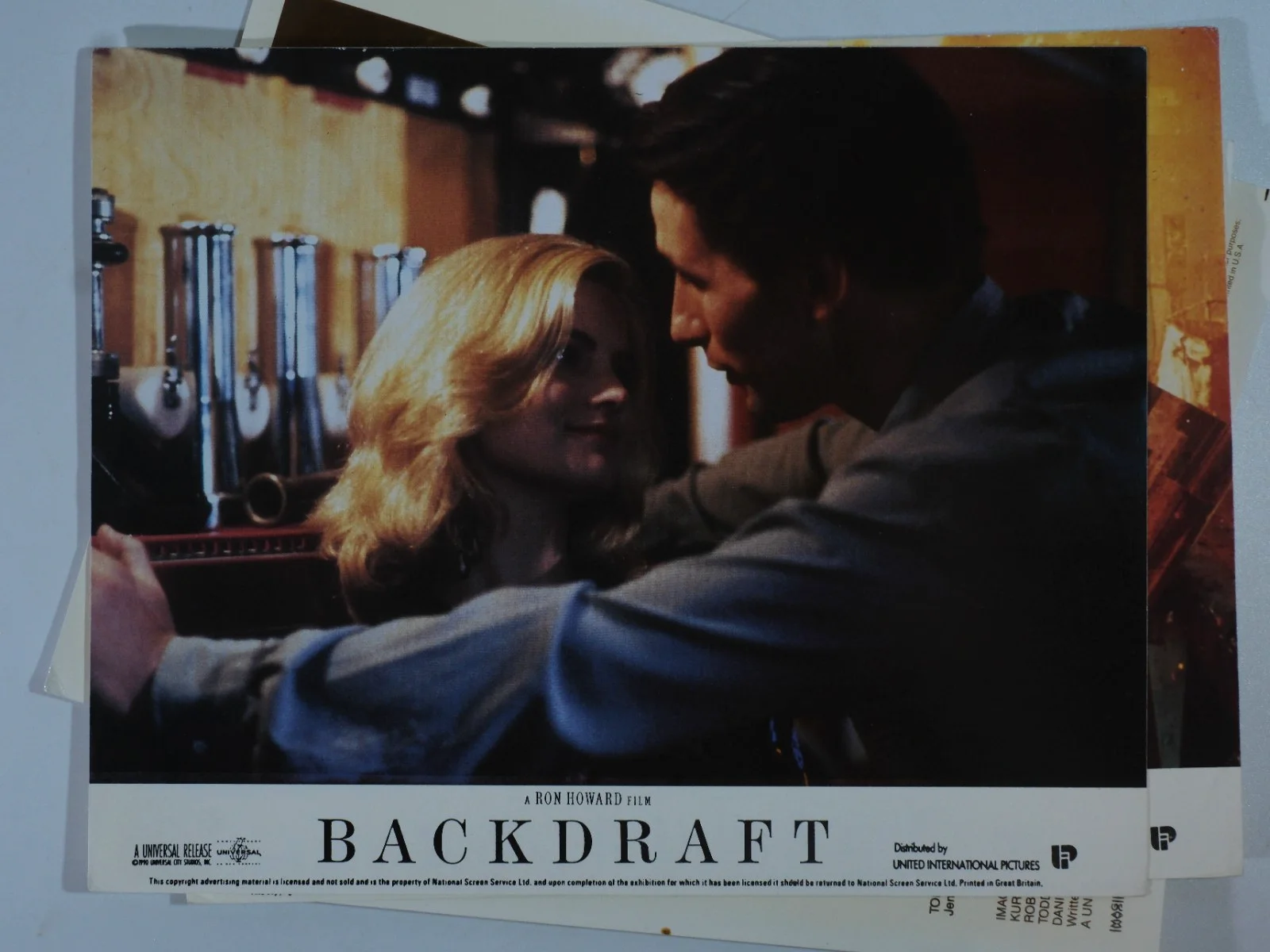 x5 Backdraft lobby cards - Kurt Russell, Stephen Baldwin, Robert De Niro, image 3