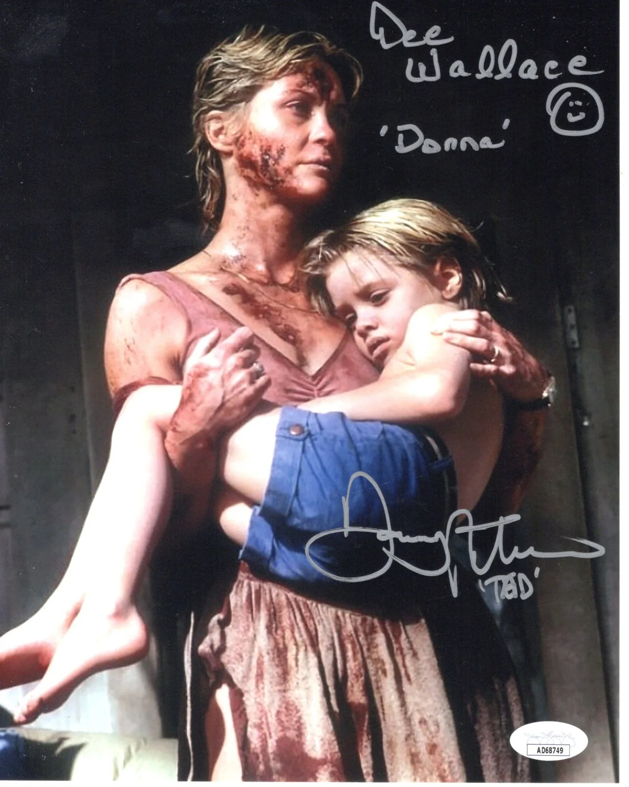 Dee Wallace & Danny Pintauro — Dee Wallace & Danny Pintauro signed 8x10 Photo Donna Tad Trenton Cujo JSA