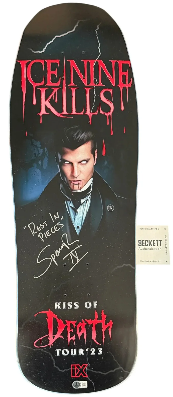 Spencer Charnas — Spencer Charnas signed Skate Deck KOD Tour Ice Nine Kills Beckett Authentication, image 2