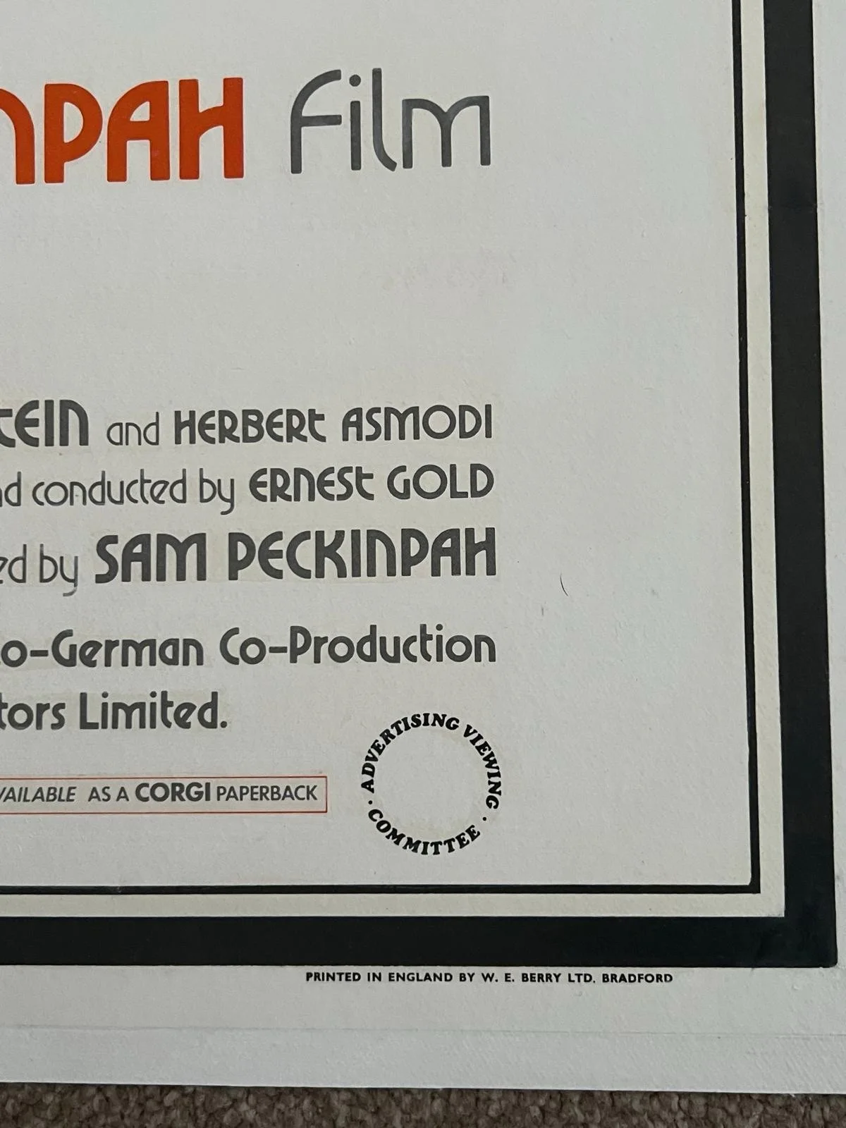 Cross of Iron British Quad Film Poster LINEN BACKED 1977 30x40” James Coburn, изображение 3