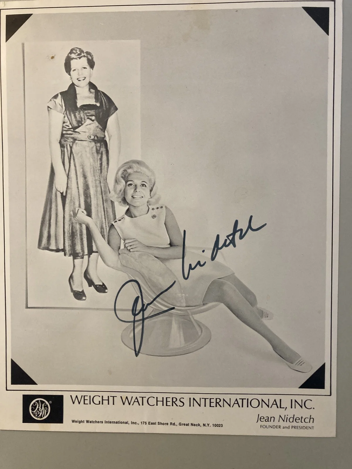 Jean Nidetch died in 2015 Signed 8x10 founder of Weight Watchers With/COA /Rare, изображение 2