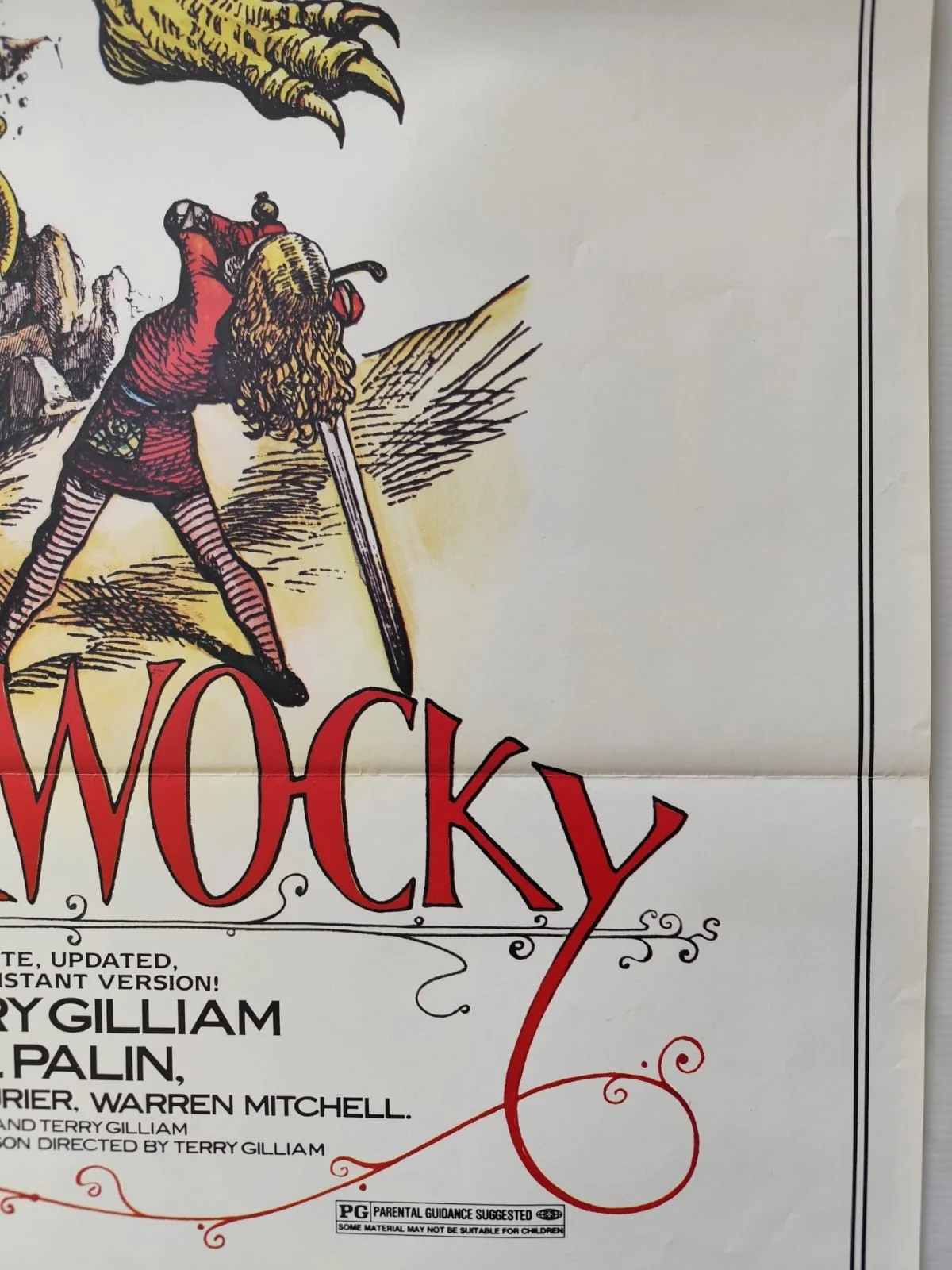 🎯 Jabberwocky (1980s Re‑Release) Original One Sheet Poster – Tri‑Folded, image 5