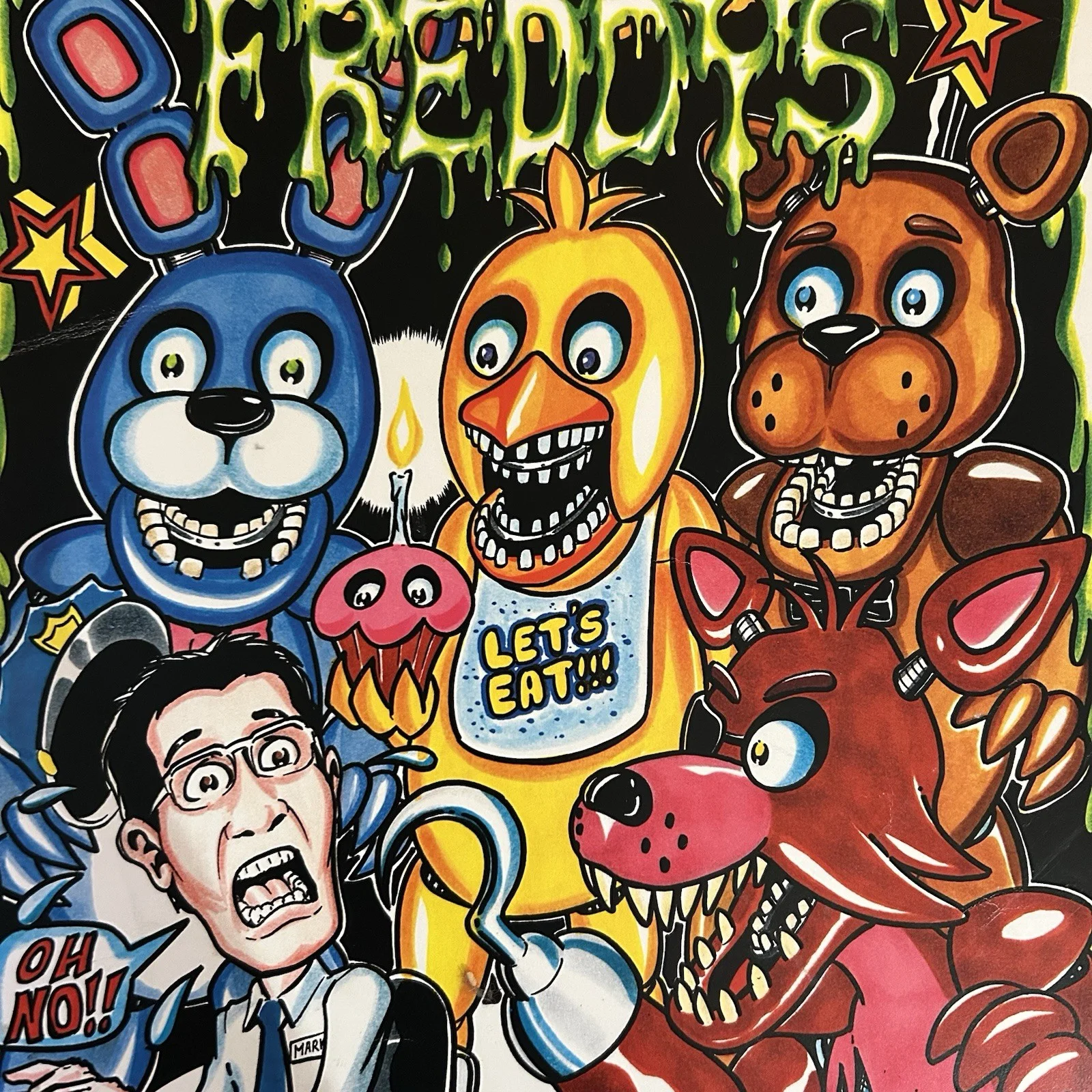 Five Nights Freddys Signed Poster Vile Consumption 11x17” RR21-G3 VP, image 2