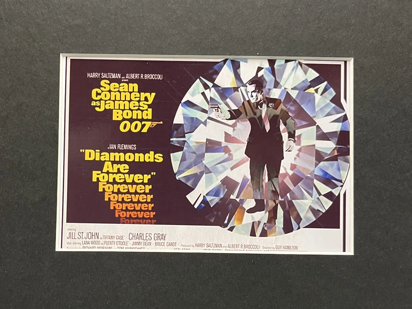 007 JAMES BOND. DIAMONDS ARE FOREVER. 35mm Film Cell Mounted Display, image 3