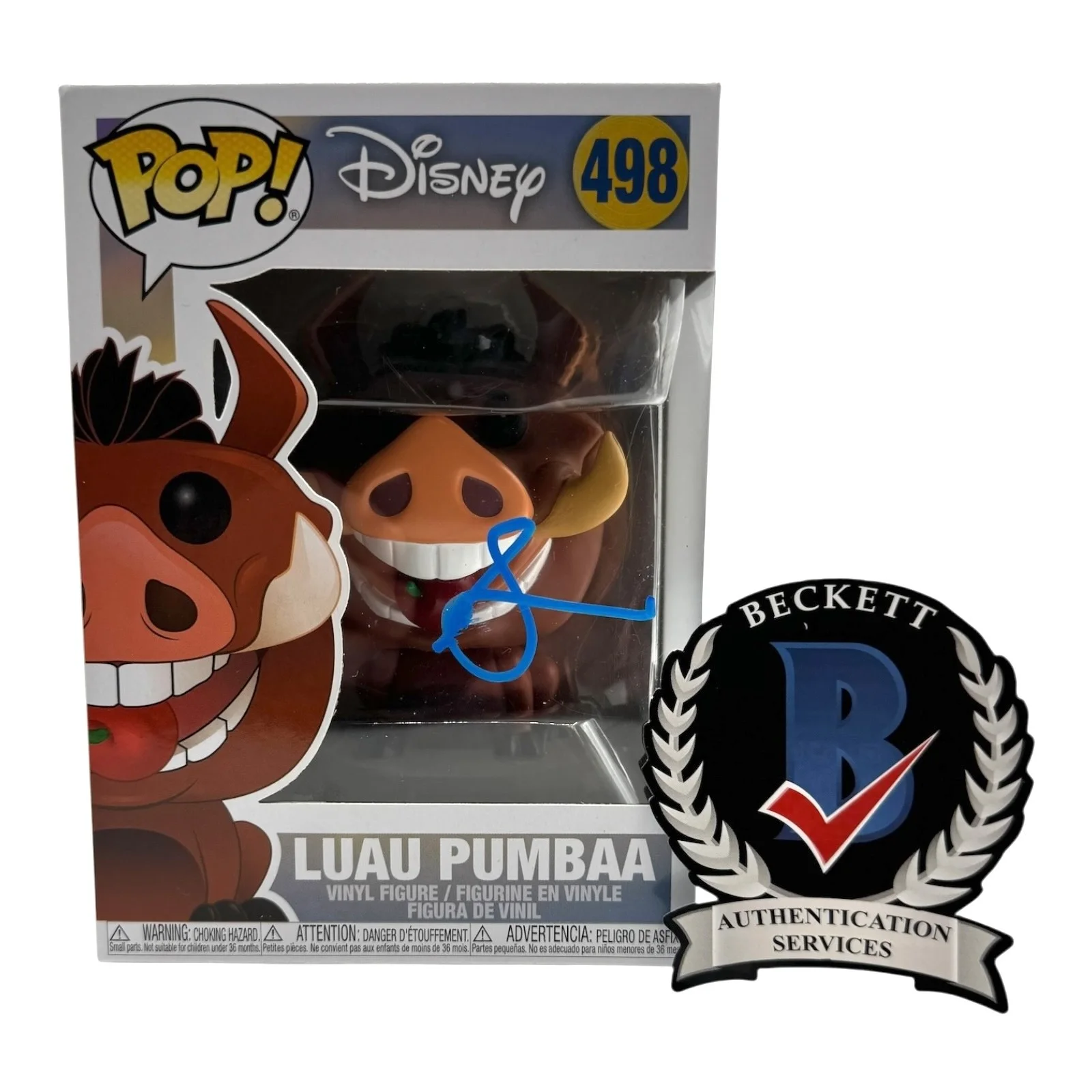 Seth Rogen — Seth Rogen Signed Autograph TheLion King Funko Pop 498 Beckett BAS Luau Pumbaa