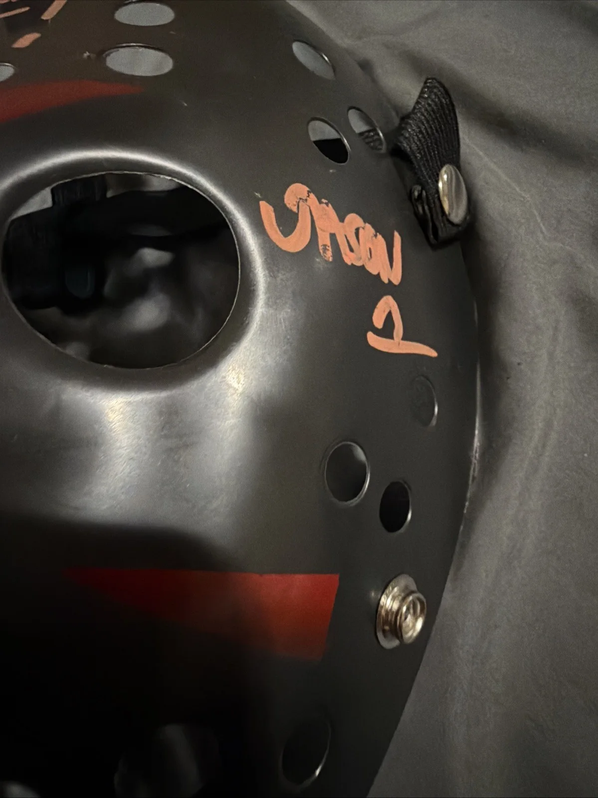 Ari Lehman signed mask With Inscription Beckett certificate, image 3
