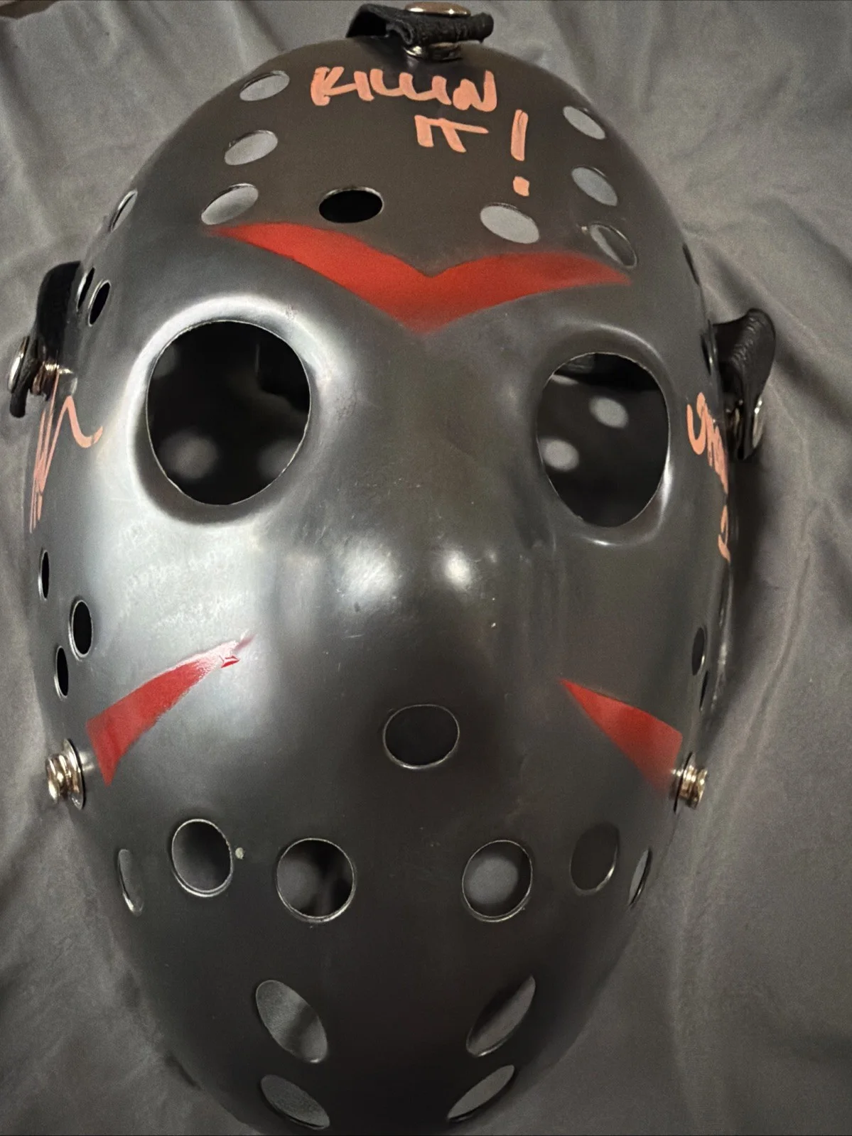 Ari Lehman signed mask With Inscription Beckett certificate, image 4