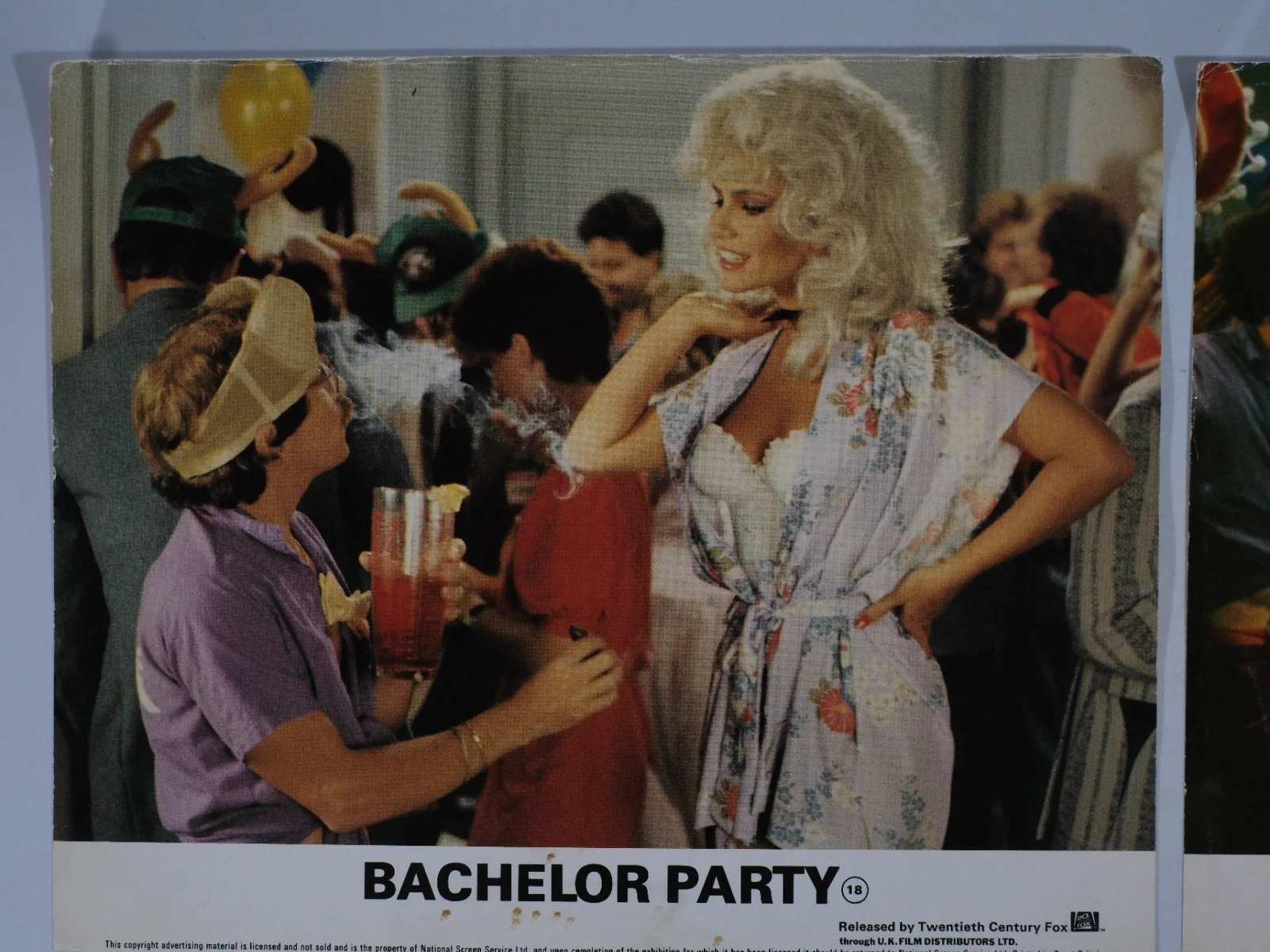 Vintage x3 Batchelor Party 1984 Lobby Cards, image 2
