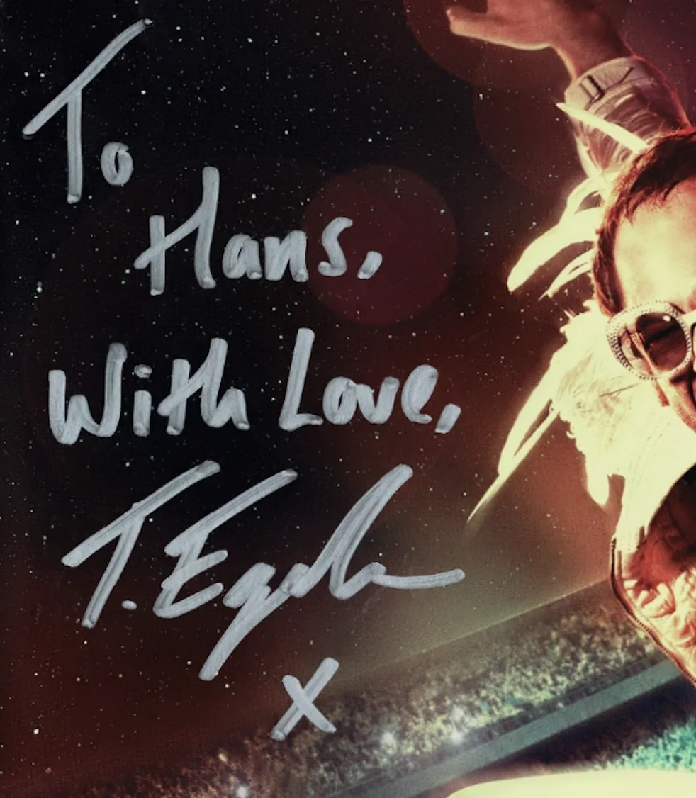 Taron Egerton — Taron Egerton Autographed Signed Rocketman Elton John Record Album AMCo COA 8572, изображение 2