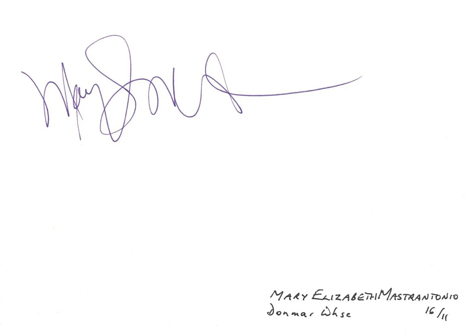 Mary Elizabeth Mastrantonio — Mary Elizabeth Mastrantonio Scarface Autographed Signed Album Page AMCo COA 5063
