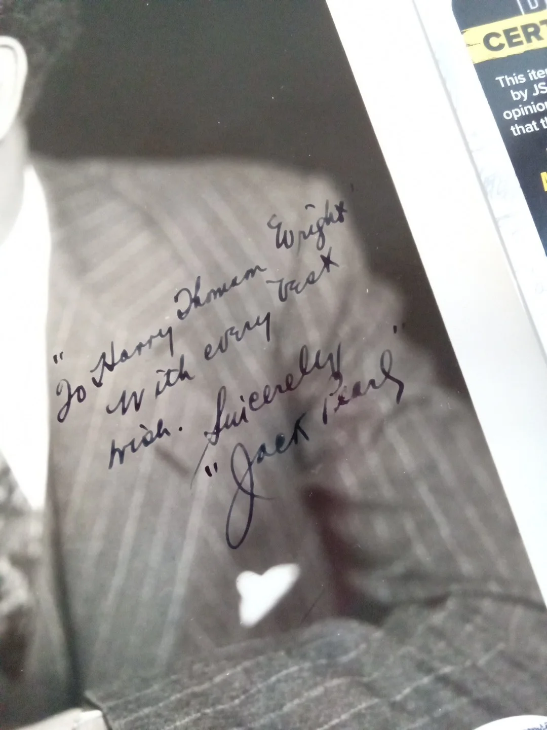Jack Pearl — Jack Pearl American Vaudeville Performer Signed 8x10 Vintage Photo JSA, изображение 3