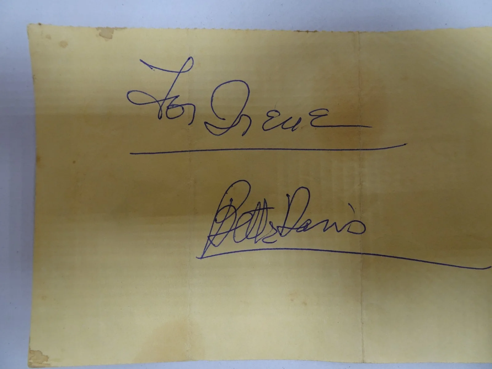 Bette Davis — Bette Davis Autographs 3 Photo Menu Matchbook September 1974 NY Pres. Hospital, изображение 5