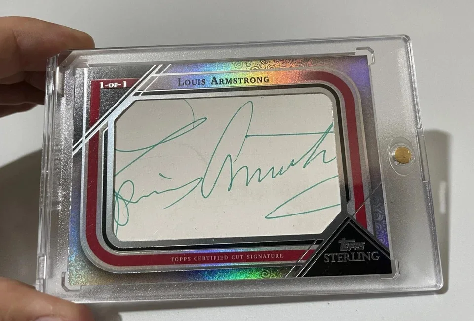 2022 Topps Sterling Louis Armstrong Cut Signed Autograph Auto Signature 1/1, image 3