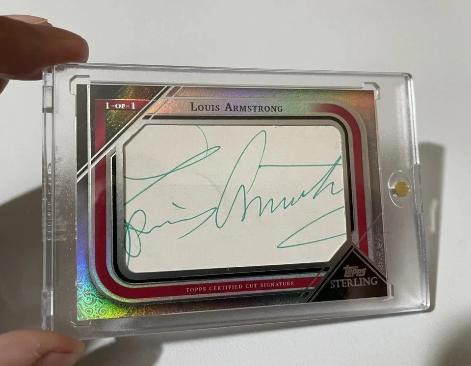 2022 Topps Sterling Louis Armstrong Cut Signed Autograph Auto Signature 1/1, image 4