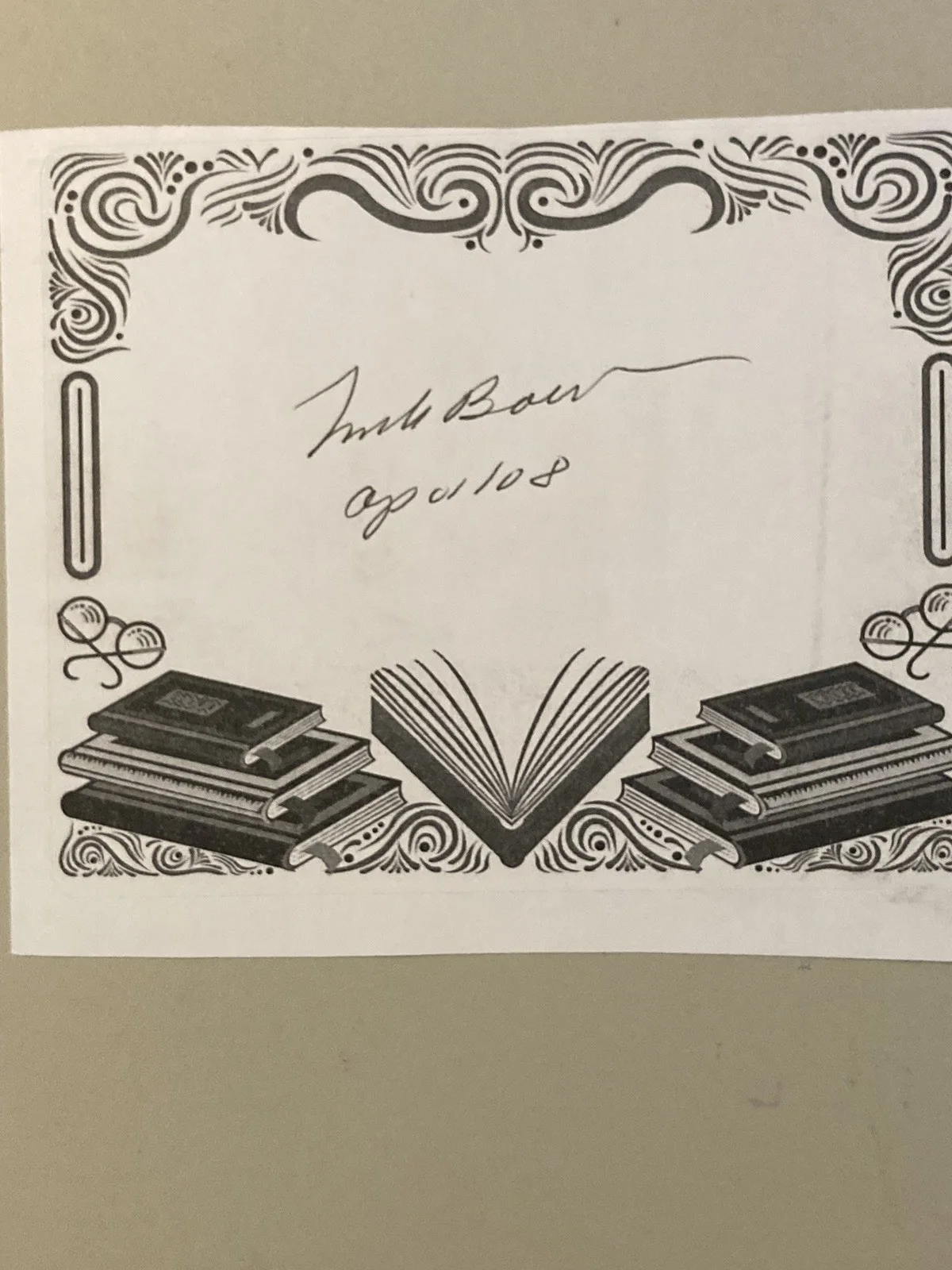 Frank Borman added Apollo 8 1928-2024 Signed Bookplate Handsigned With/COA/Rare/, image 2