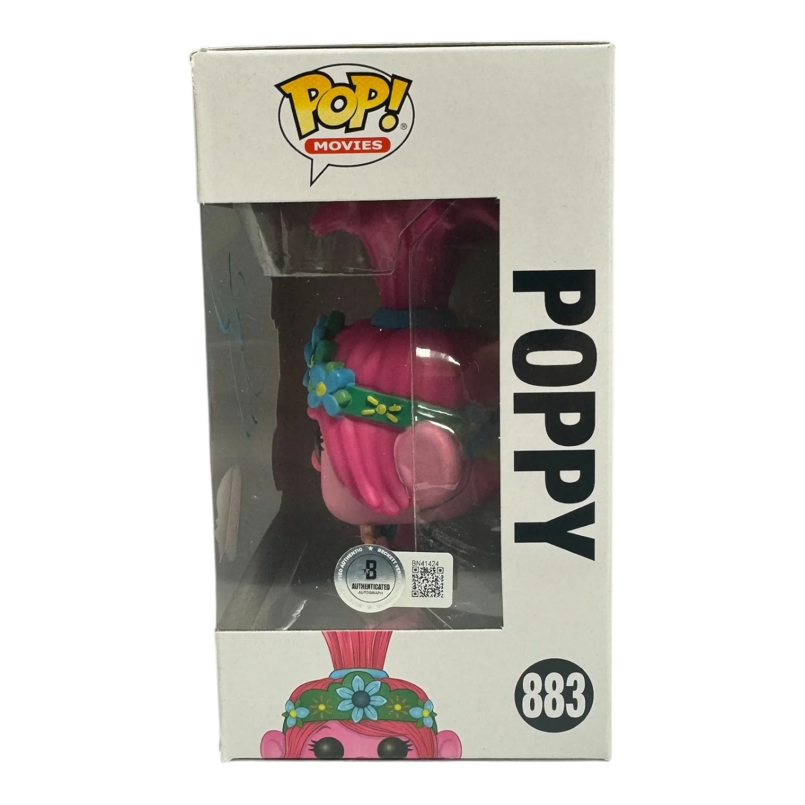 Anna Kendrick — Anna Kendrick Signed Autograph Trolls World Tour Funko Pop 883 Beckett BAS Poppy, image 2