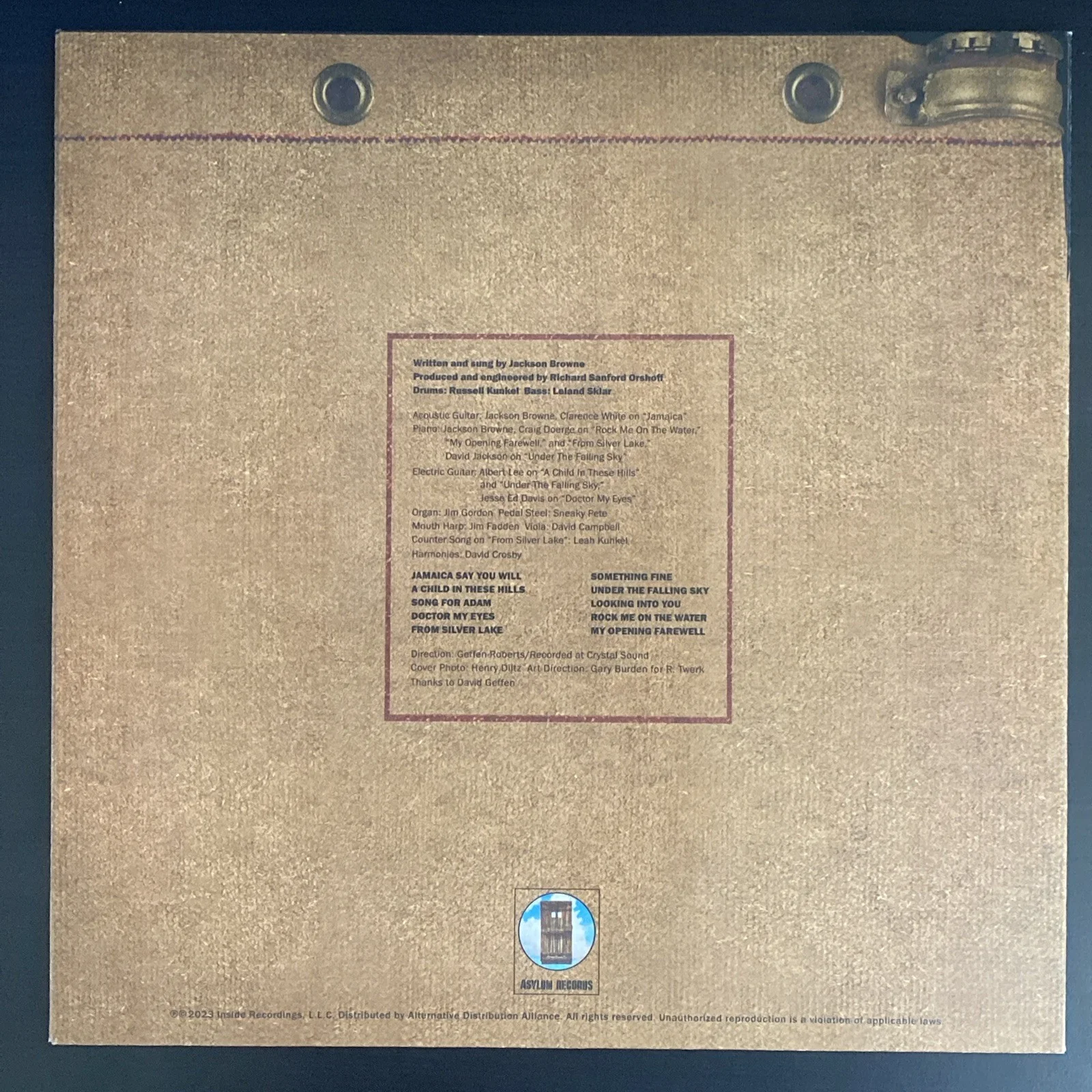 Jackson Browne Autographed Jackson Browne Vinyl Record, image 3
