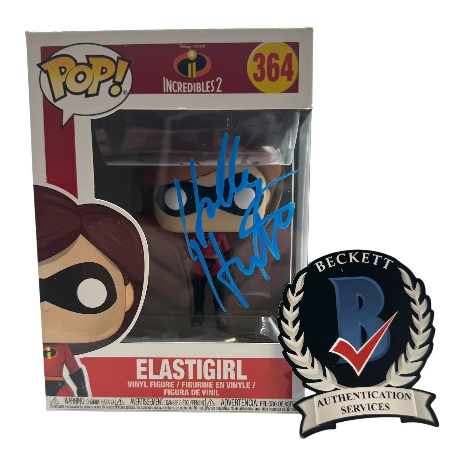 Holly Hunter — Holly Hunter Signed Auto The Incredibles 2 Funko Pop 364 Beckett BAS Elastigirl