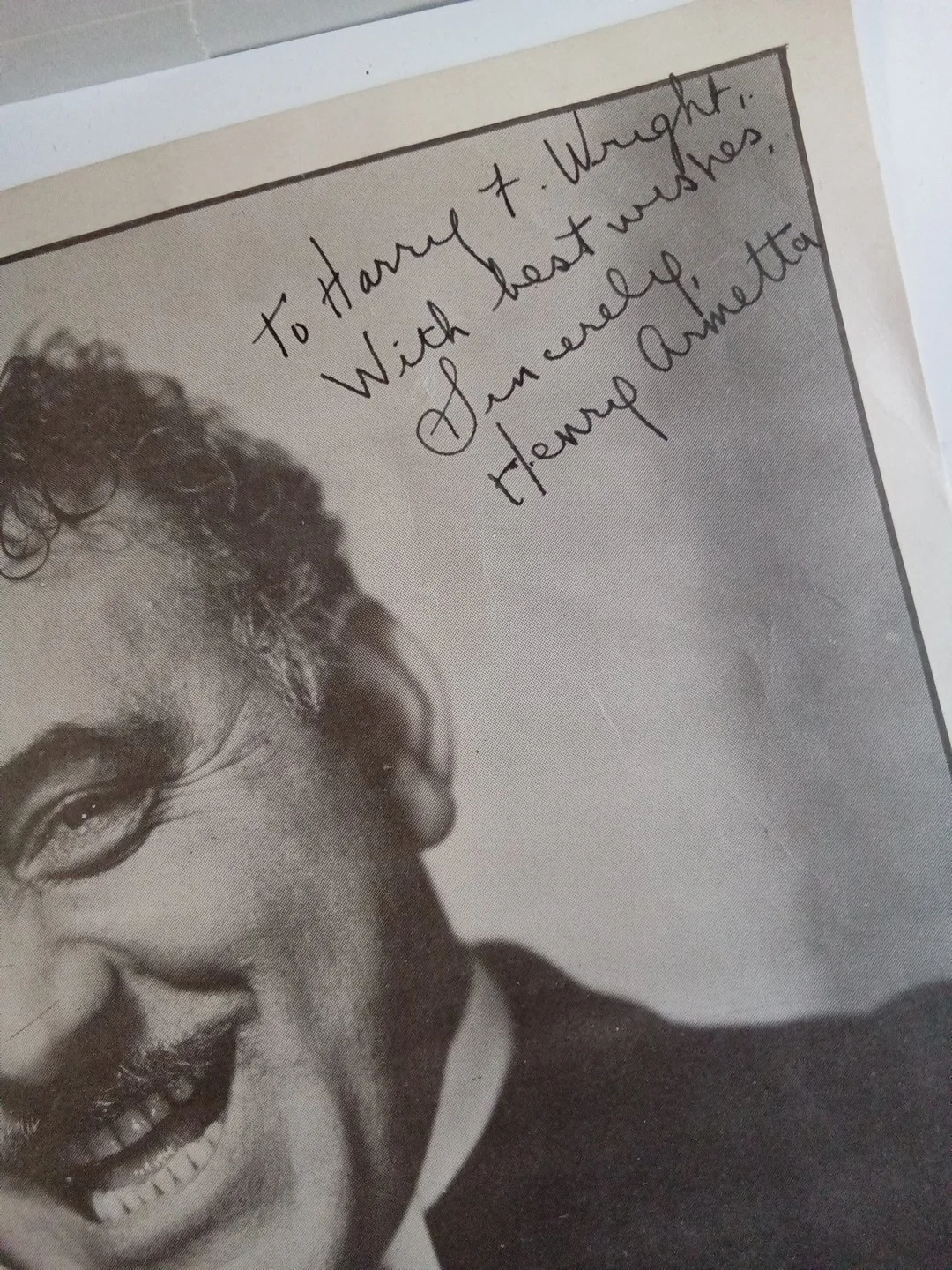 Henry Armetta Character Actor Signed 8x10 B&W Photo JSA, image 3