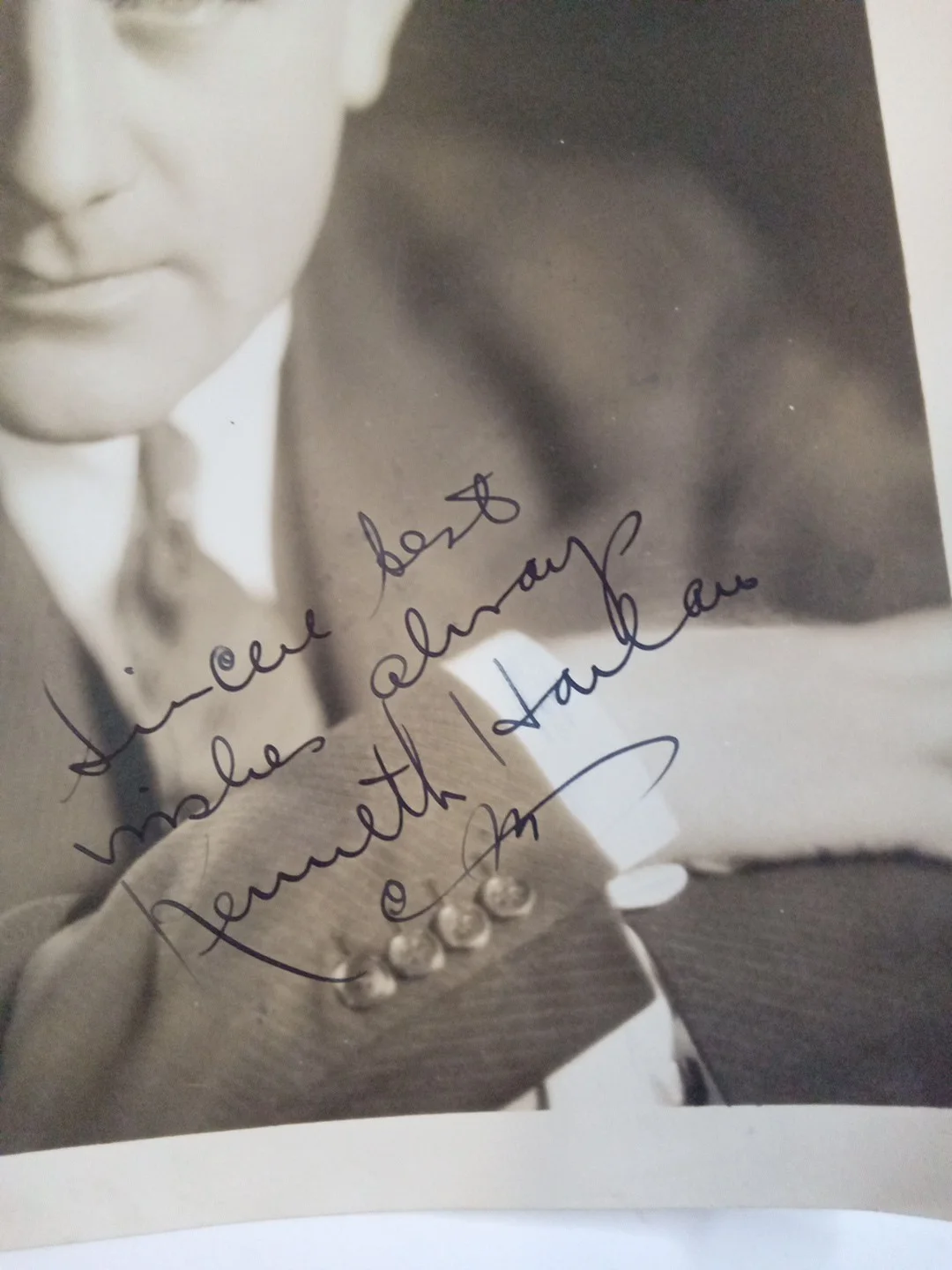 Kenneth Harlan — Kenneth Harlan Actor Signed Vintage 8x10 B&W Photo JSA, изображение 3