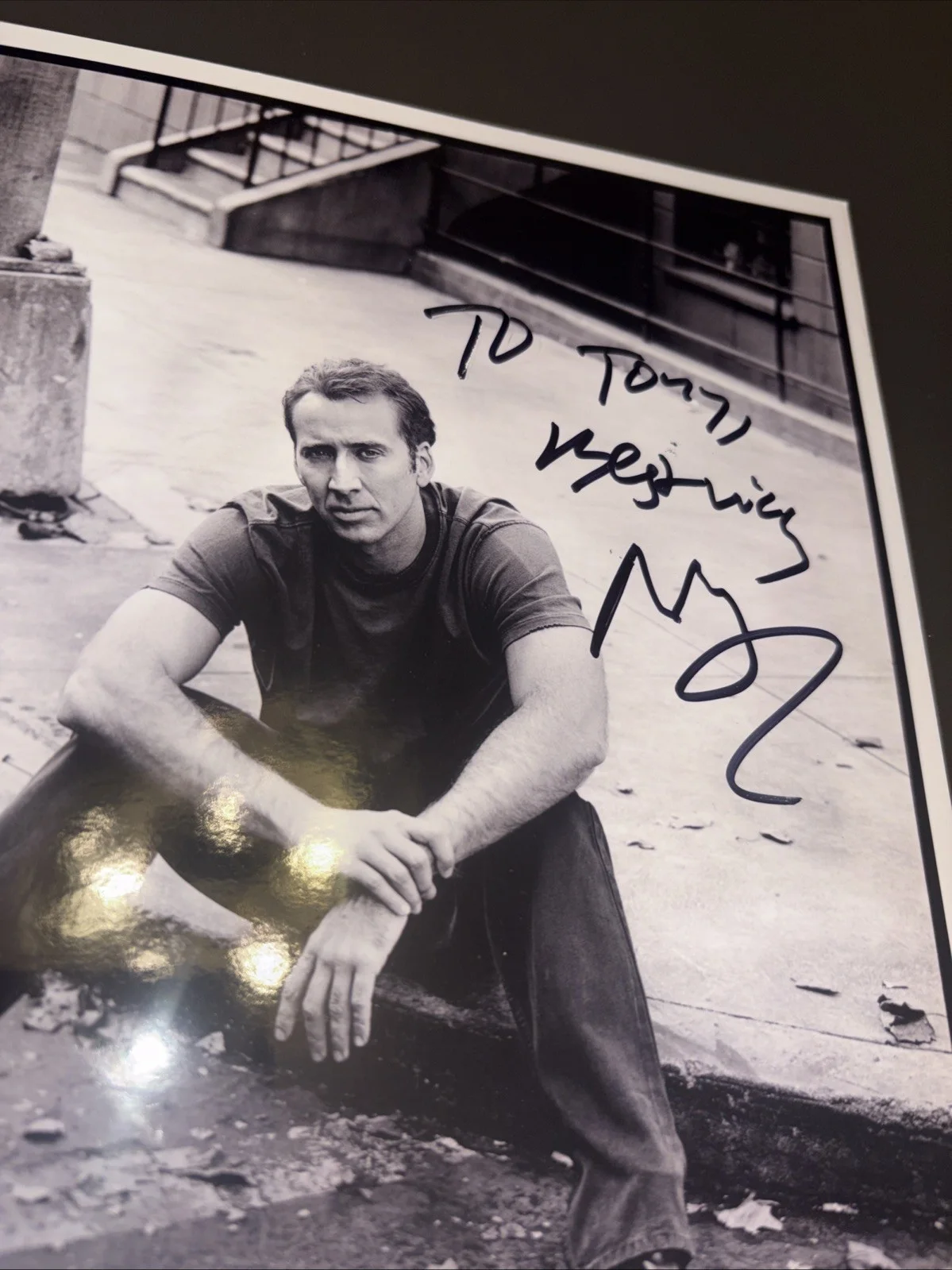Nicolas Cage — Nicolas Cage Autograph Picture To Tony, image 2