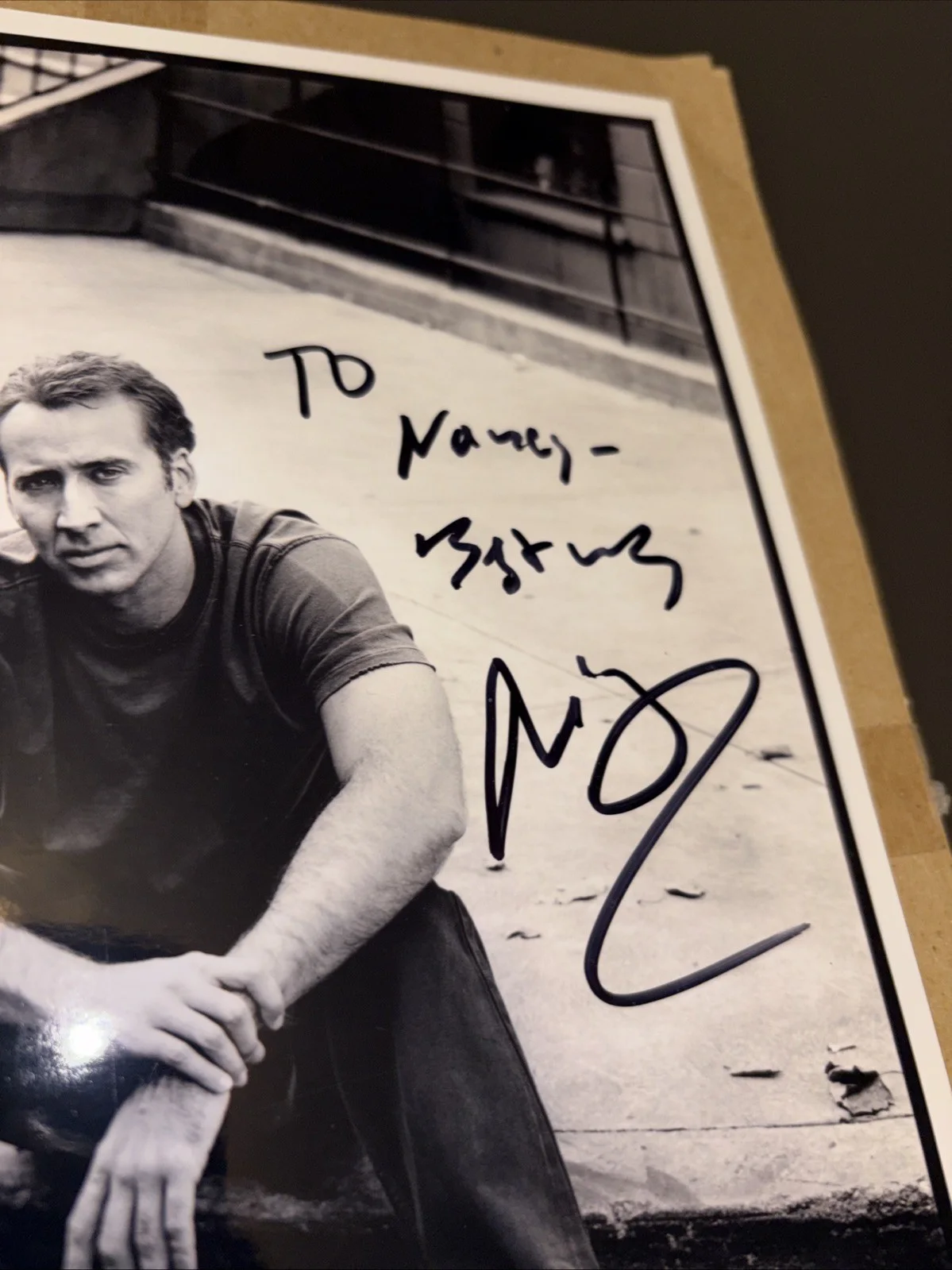 Nicolas Cage — Nicolas Cage Autograph Picture To Nancy, image 2