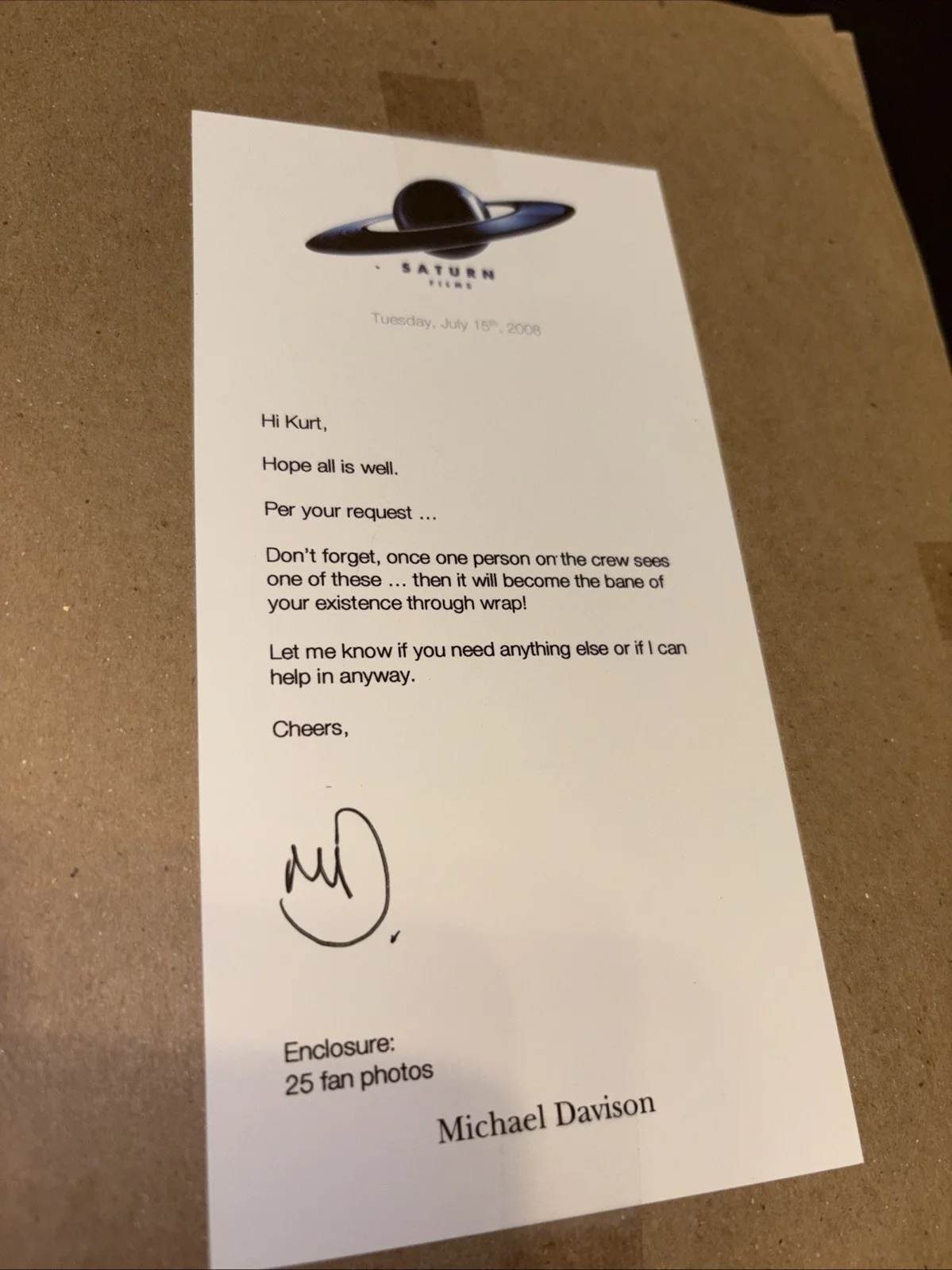 Nicolas Cage — Nicolas Cage Autograph Picture To Nancy, image 3