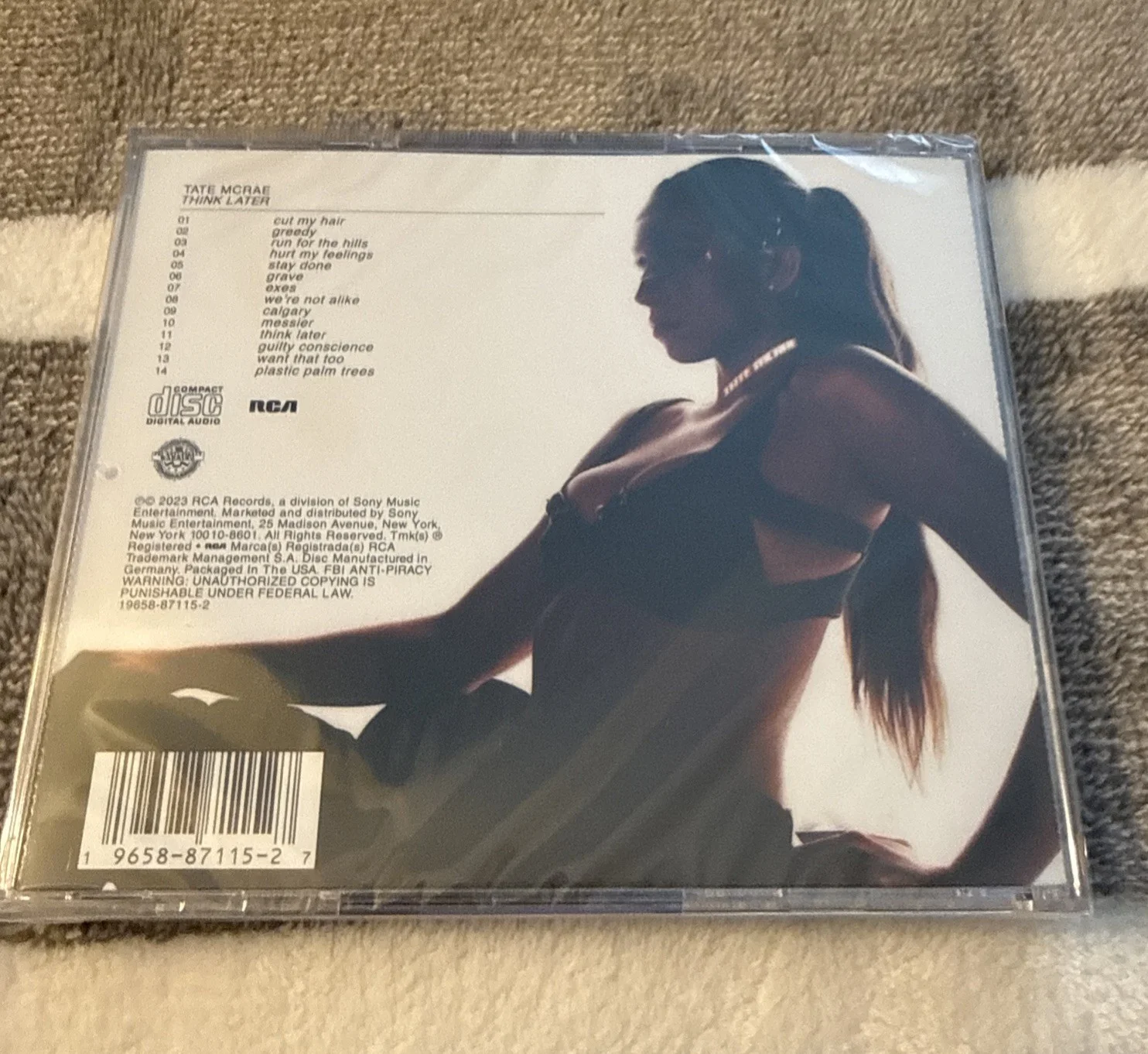 Tate McRae Think Later CD Signed Autograph - Sealed, image 2