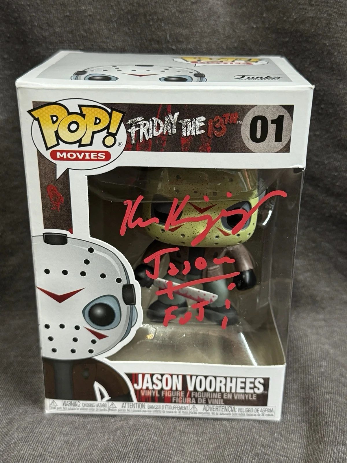 Ken Kirzinger Signed Jason Voorhees Funko Pop Friday The 13th BAS COA +protector, изображение 5