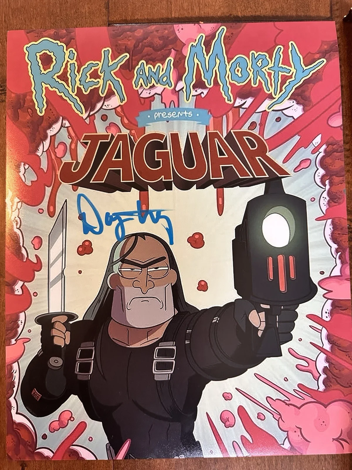 Danny Trejo Signed Print 11x17 Rick And Morty Jaguar Autograph Authentic, изображение 2