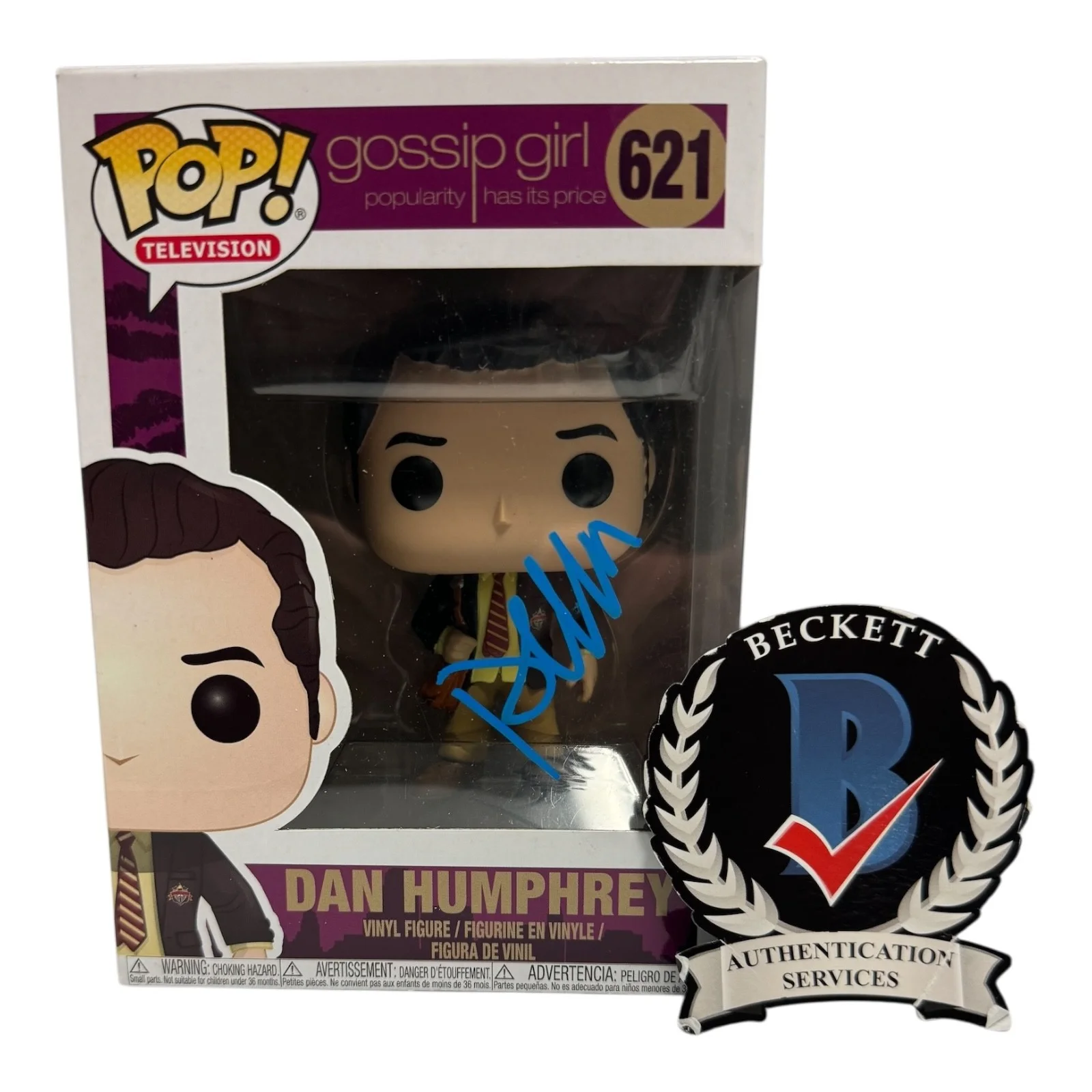 PENN BADGLEY — PENN BADGLEY SIGNED AUTOGRAPH GOSSIP GIRL FUNKO POP 1887 BECKETT BAS DAN