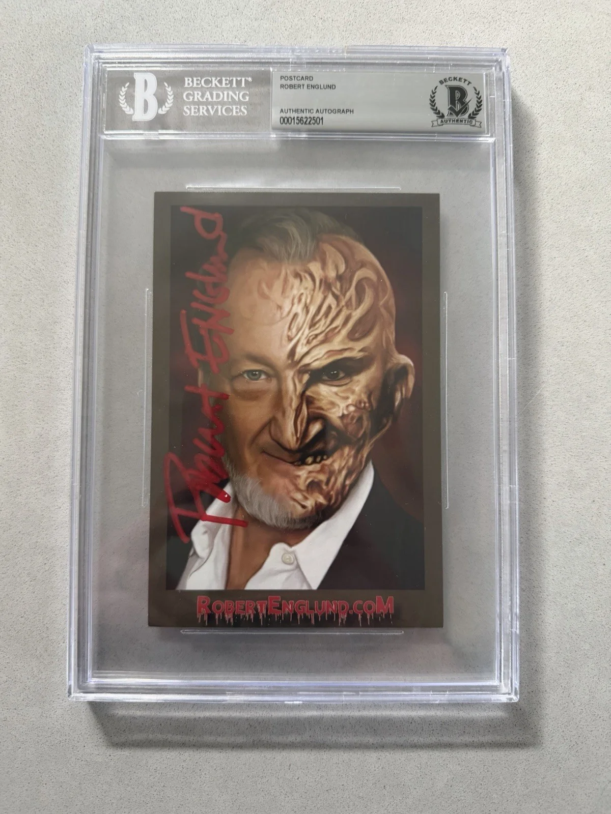 Freddy Krueger — Robert Englund Signed Autographed Slabbed BAS Beckett Photo 6x9 Freddy Krueger