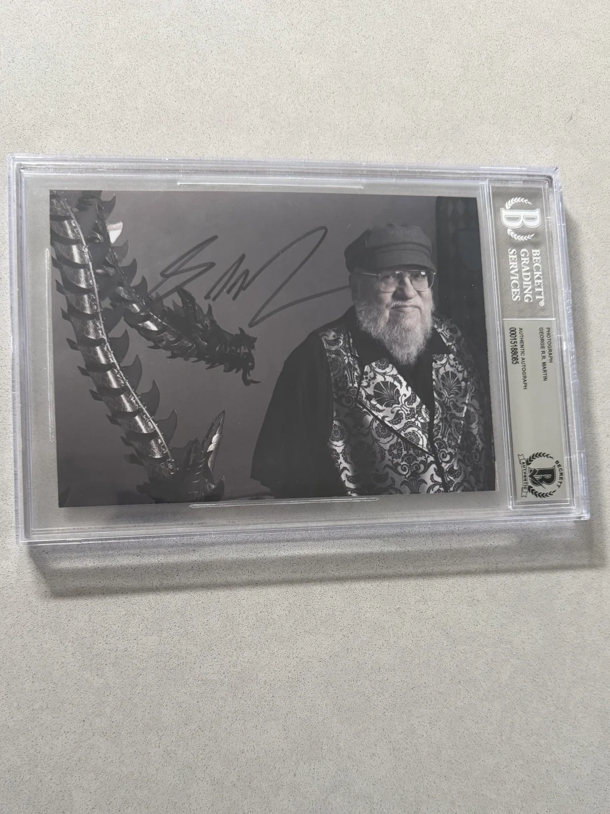 George R.R. Martin — George RR Martin Signed Autographed Slabbed BAS Beckett Photo 6x9 Game Of Throne
