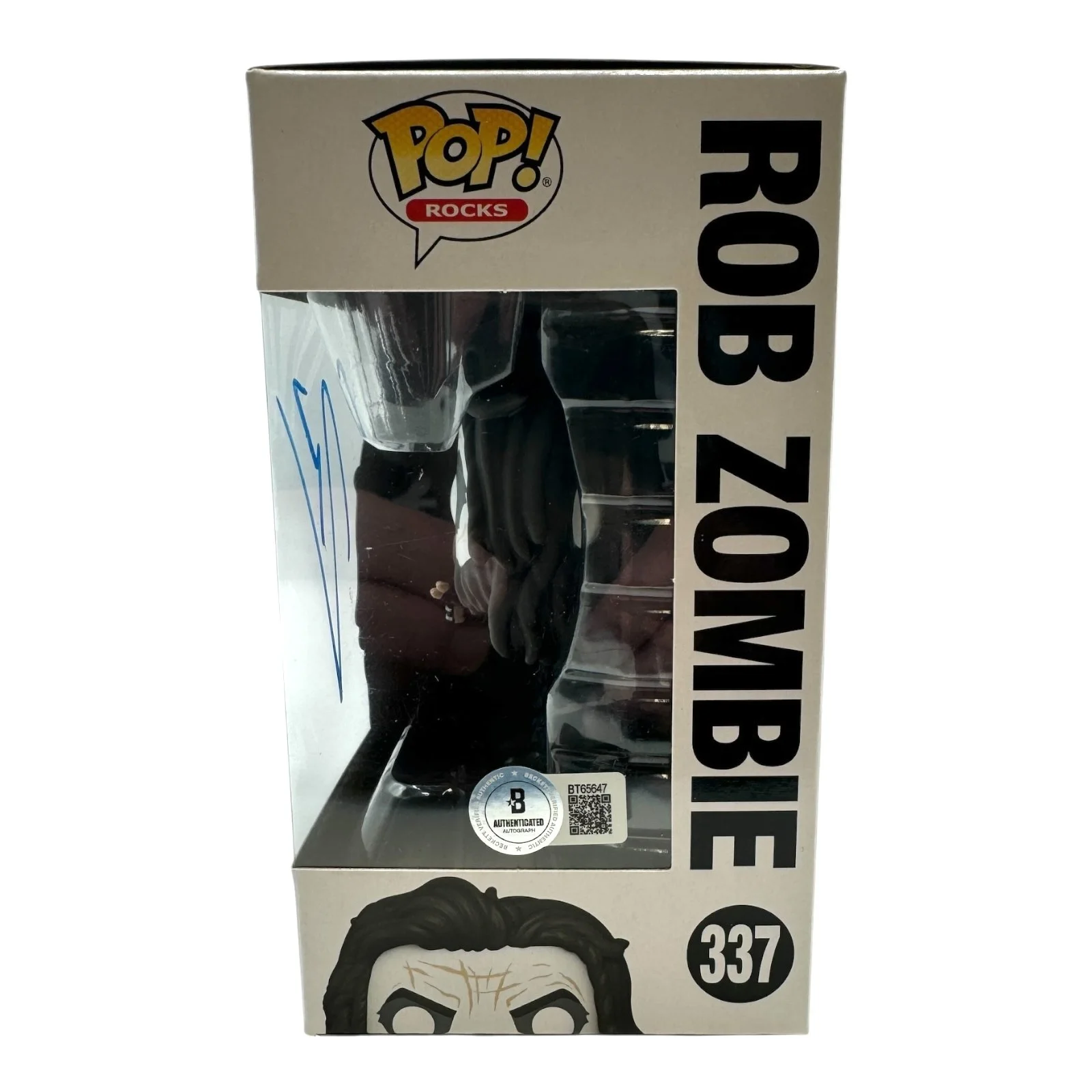 Rob Zombie Signed Autograph White Zombie Funko Pop 337 Beckett BAS, image 2