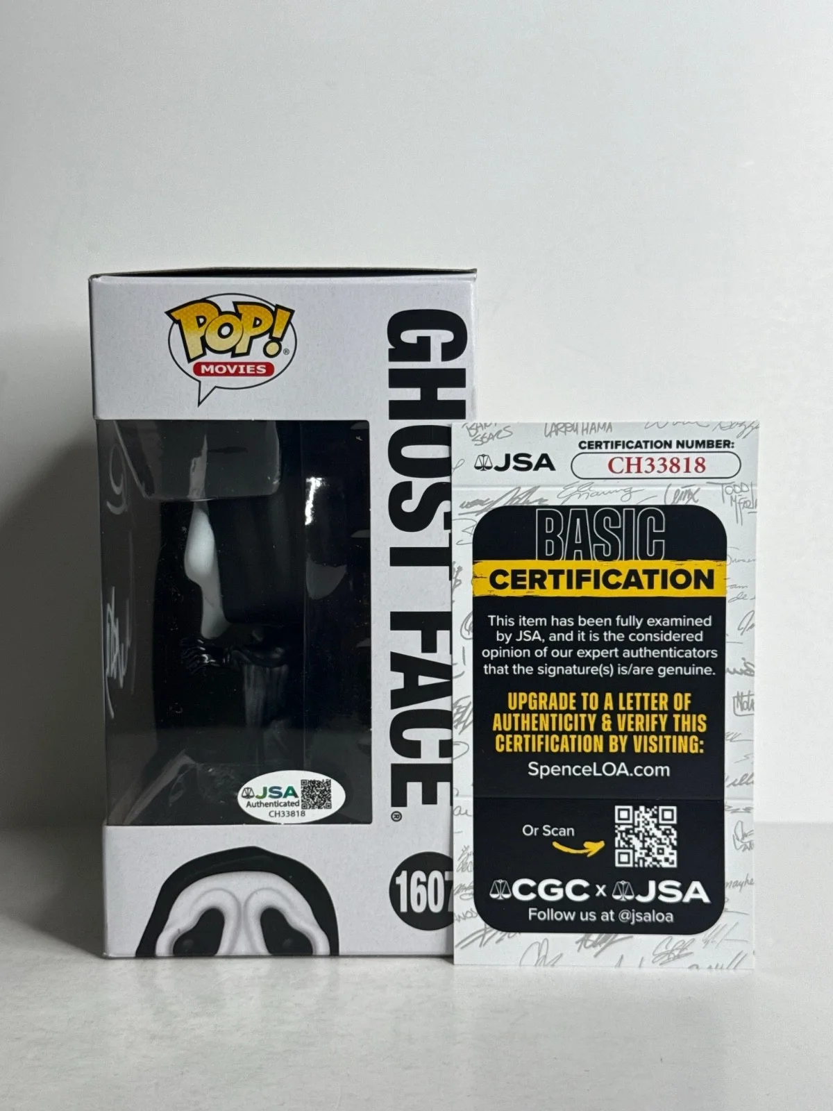 Tyler Gillett — Matt Bettinelli-Olpin & Tyler Gillett Signed Scream Ghostface Funko #1607 JSA, image 2