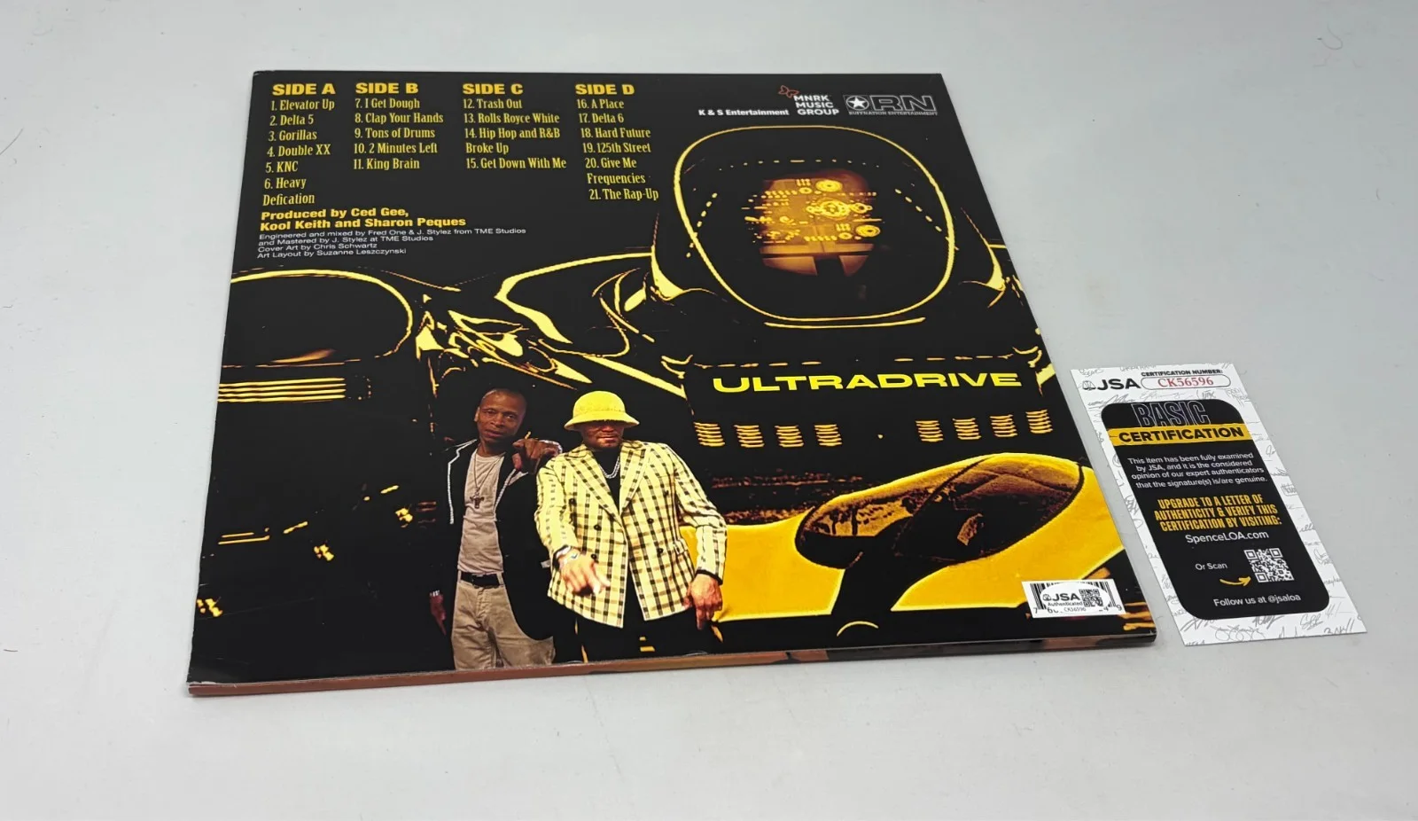 Kool Keith & Ced Gee signed Ultramagnetic MC's Album JSA COA, image 2