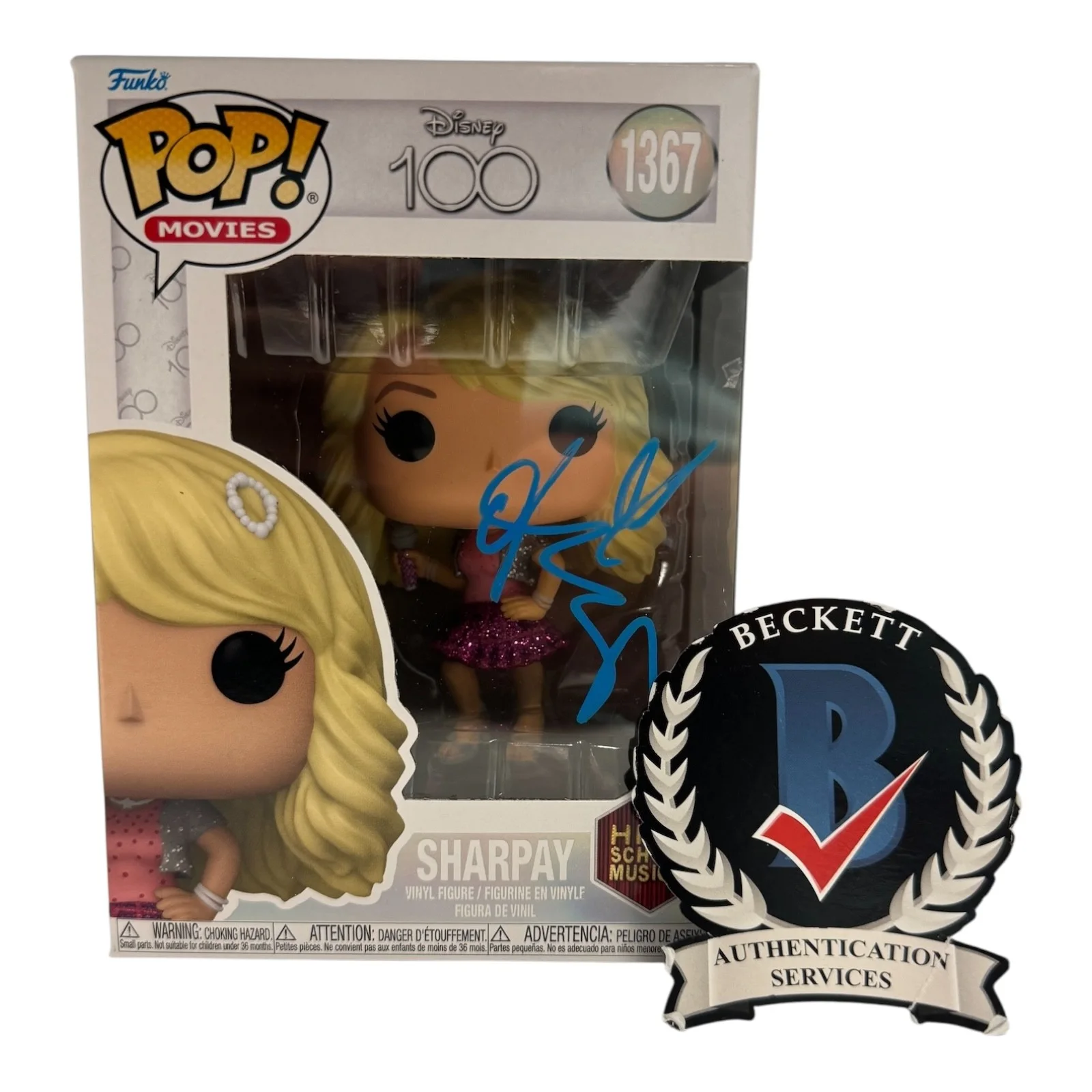 ASHLEY TISDALE — ASHLEY TISDALE SIGNED AUTOGRAPH FUNKO POP 1367 HIGH SCHOOL MUSICAL BECKETT BAS