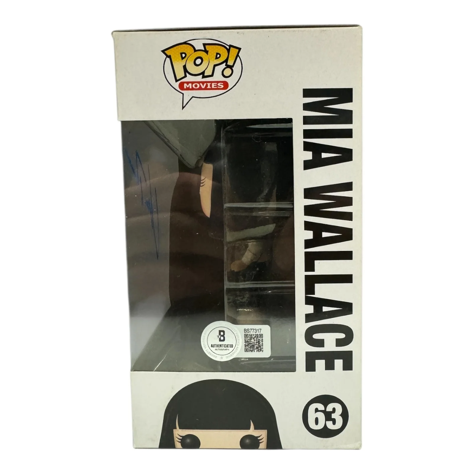 Uma Thurman — Uma Thurman Signed Autograph Pulp Fiction Funko Pop 63 Beckett BAS Mia Wallace, image 2