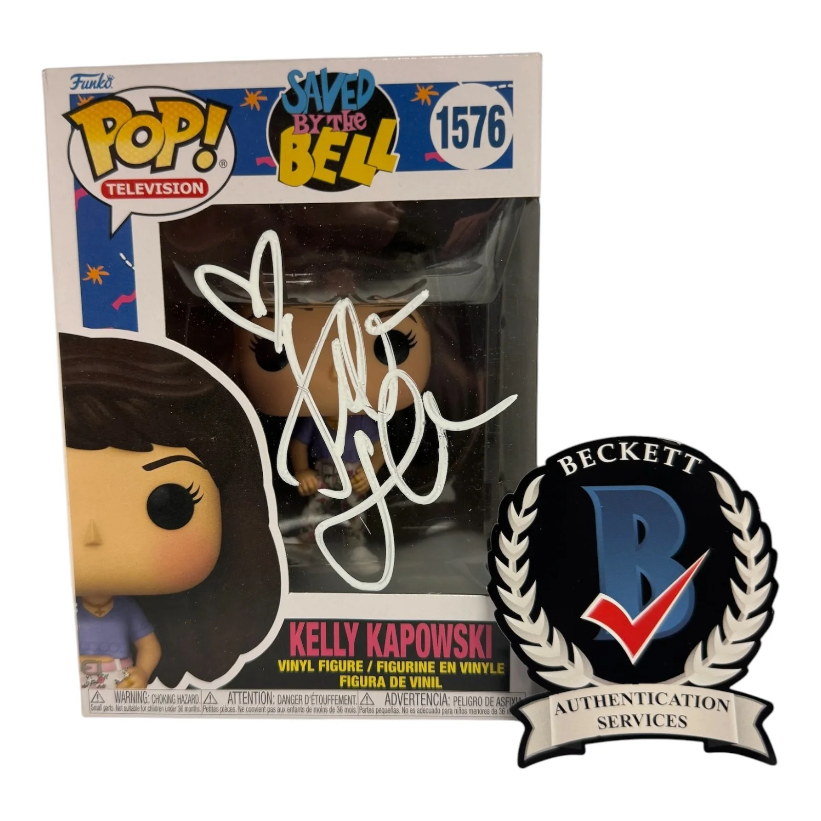 Tiffani Thiessen — Tiffani Thiessen Signed Autograph Saved By the Bell Funko 1576 Beckett Bas Kelly