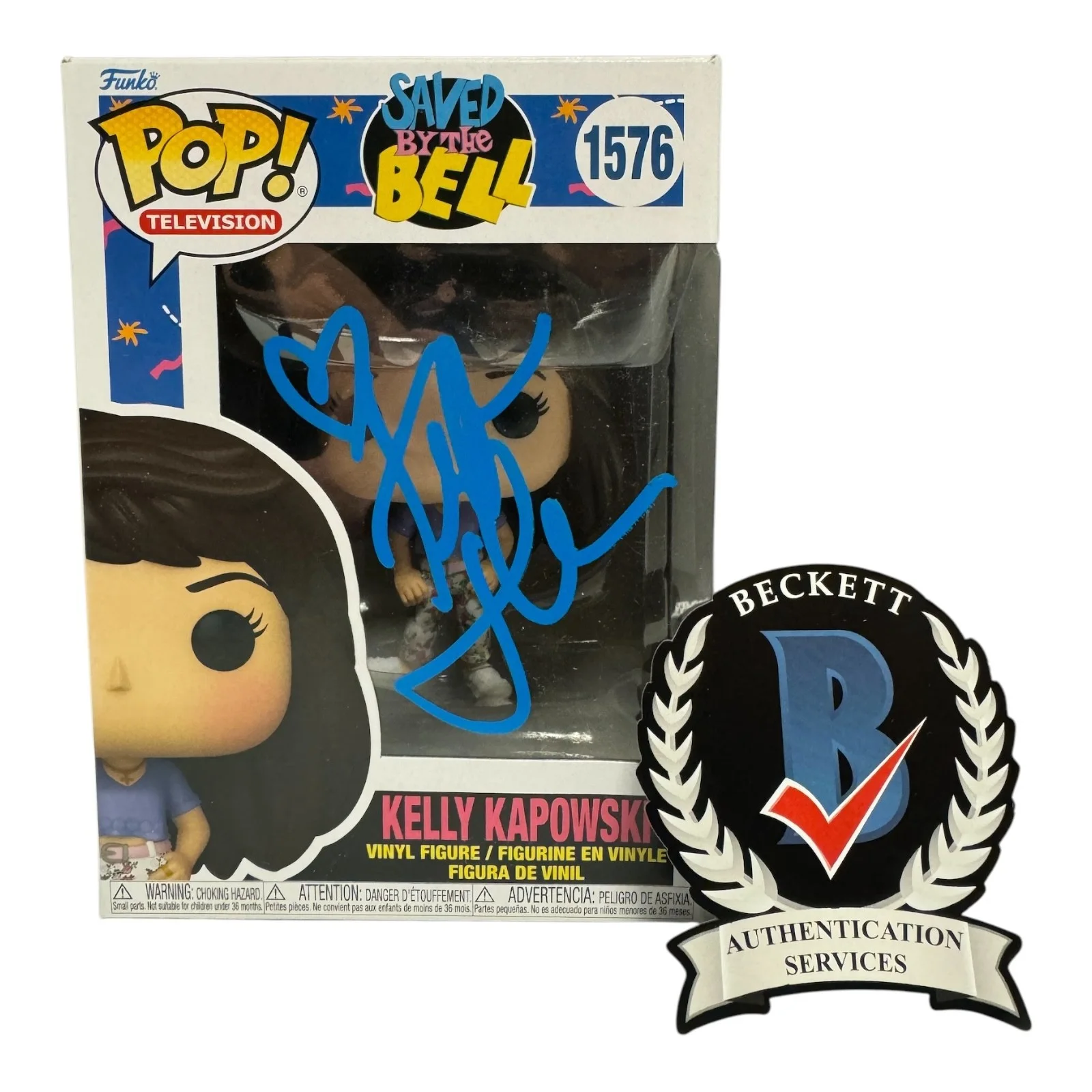 Tiffani Thiessen — Tiffani Thiessen Signed Autograph Saved By the Bell Funko 1576 Beckett Bas Kelly