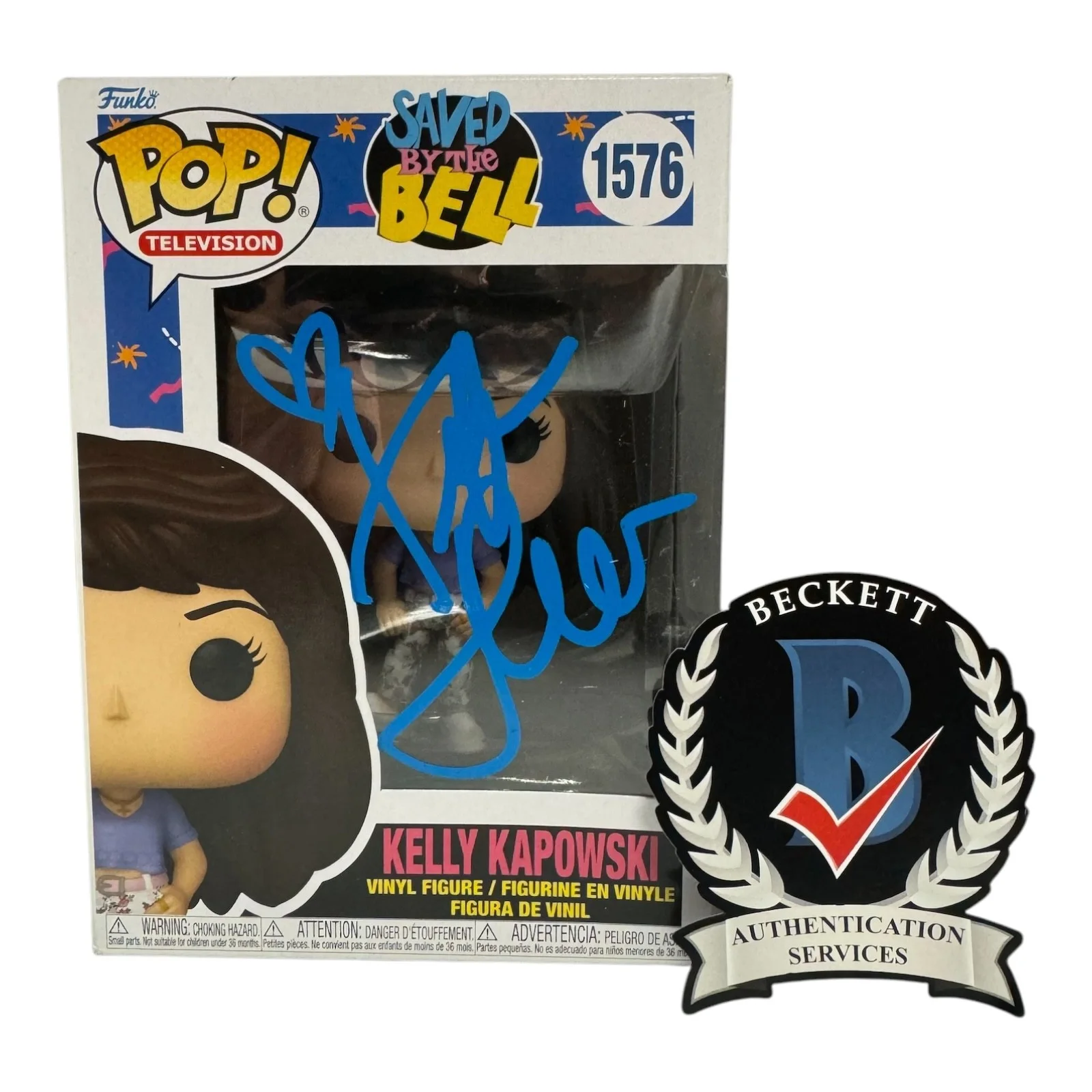 Tiffani Thiessen — Tiffani Thiessen Signed Autograph Saved By the Bell Funko 1576 Beckett Bas Kelly
