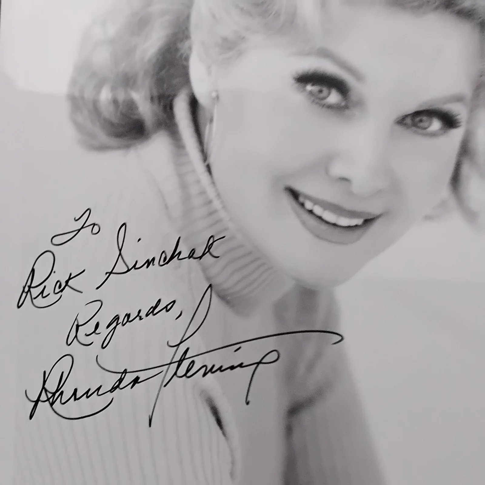 Rhonda Fleming SIGNED Photo 40s Movie Actress Spellbound Out of Past Cry Danger, изображение 4