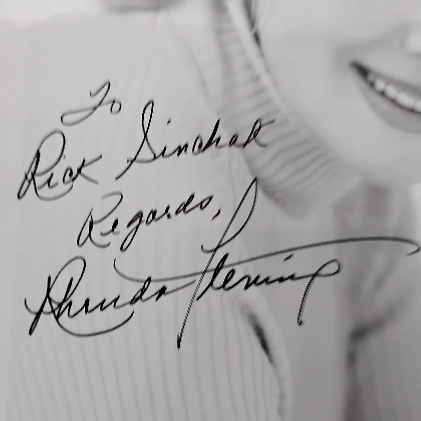 Rhonda Fleming SIGNED Photo 40s Movie Actress Spellbound Out of Past Cry Danger, изображение 5