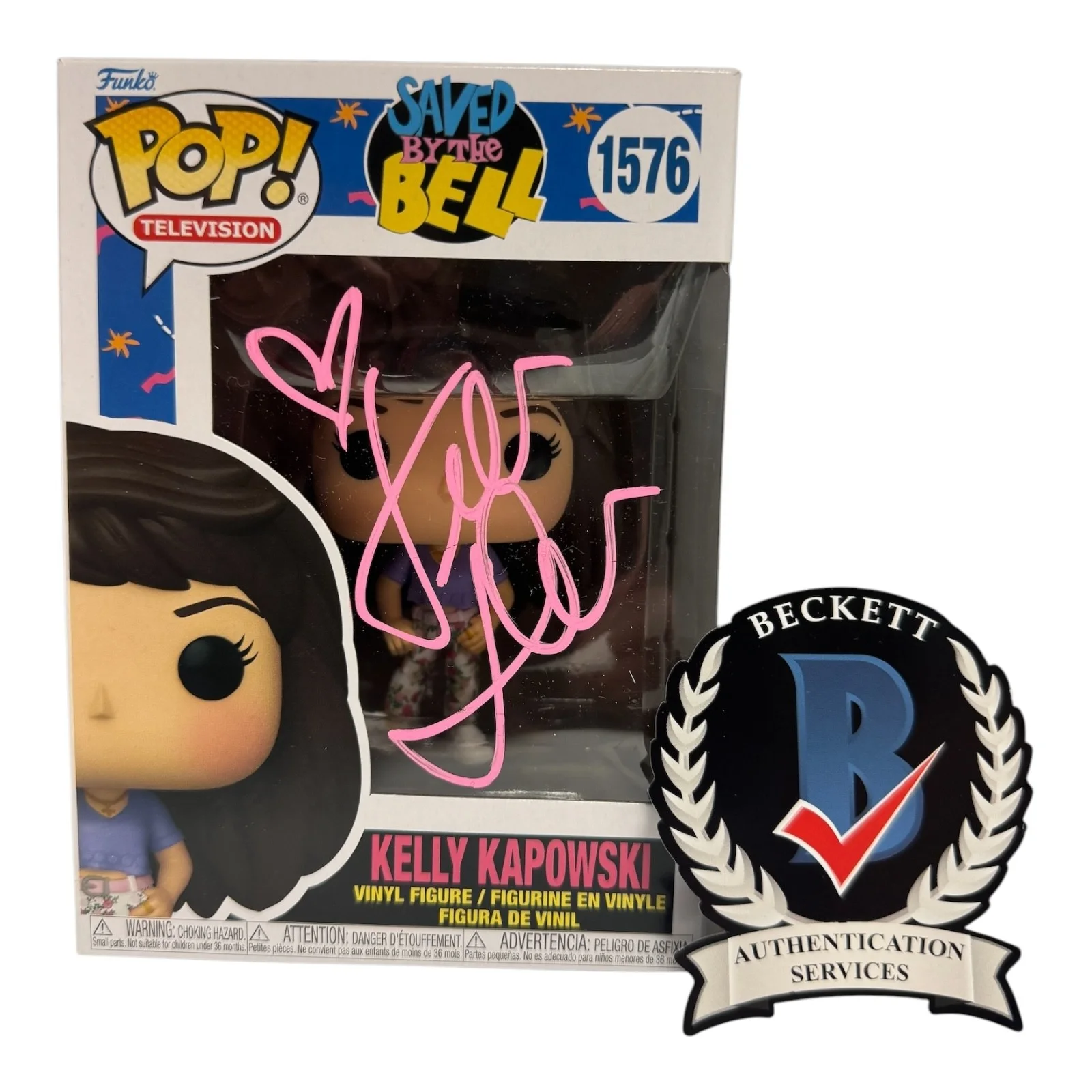 Tiffani Thiessen — Tiffani Thiessen Signed Autograph Saved By the Bell Funko 1576 Beckett Bas Kelly