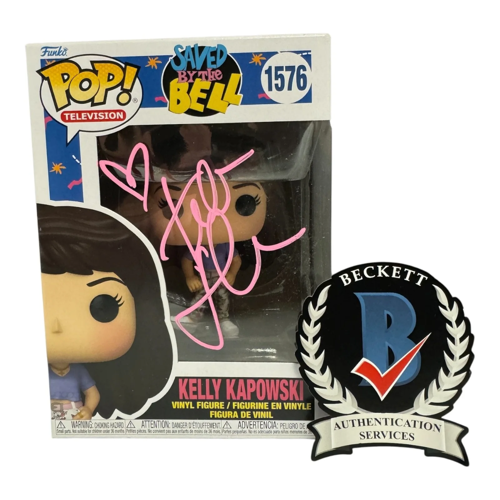 Tiffani Thiessen — Tiffani Thiessen Signed Autograph Saved By the Bell Funko 1576 Beckett Bas Kelly