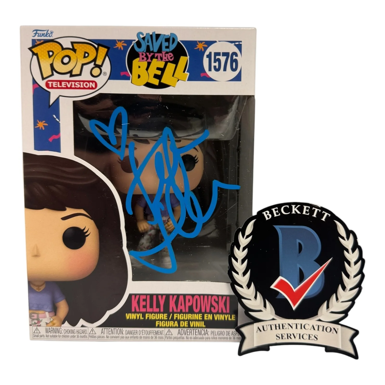Tiffani Thiessen — Tiffani Thiessen Signed Autograph Saved By the Bell Funko 1576 Beckett Bas Kelly